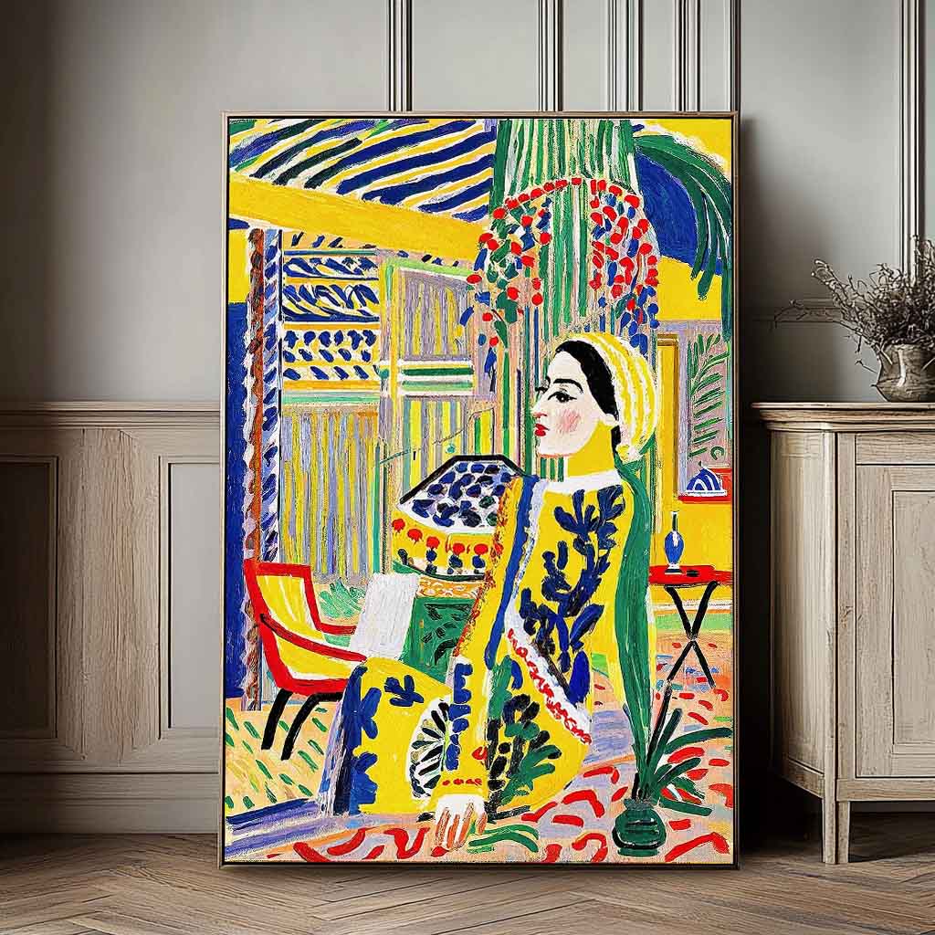 portretter of a beautiful girl in a romantic vintage style Gorgeous Original Modern Wall Art Colorful Artwork