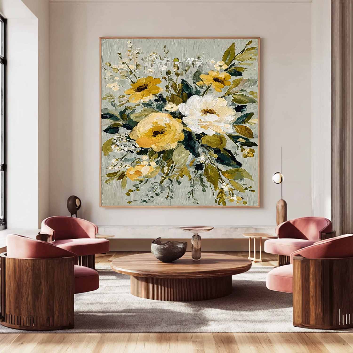 Vintage Floral Oil Painting Tulip Botanical Canvas Art Elegant Wildflower Retro Floral For Bedroom Aesthetic