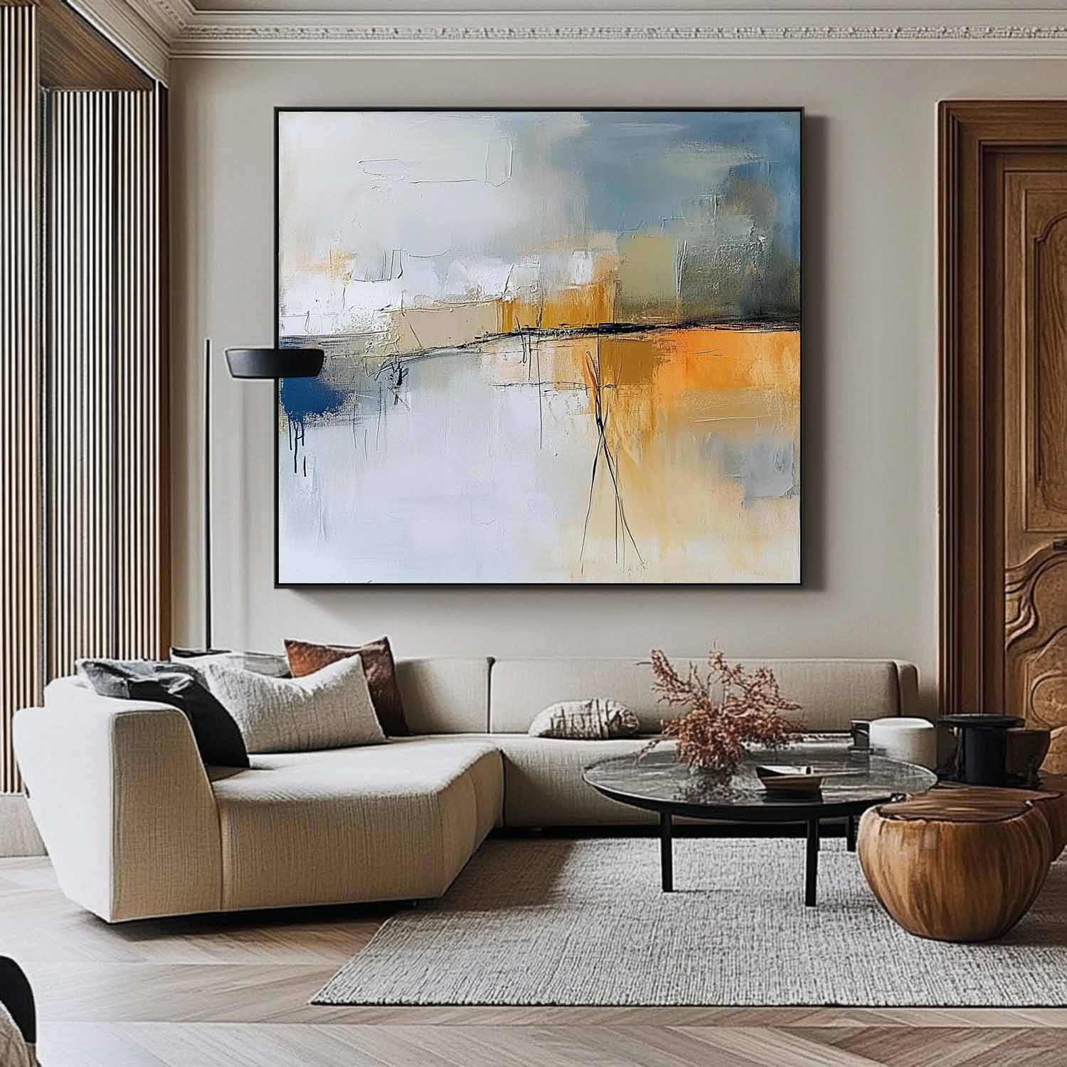 Original Hand-painted Canvas Scenery Wall Art Modern Textured Artwork Large Abstract Oil Painting