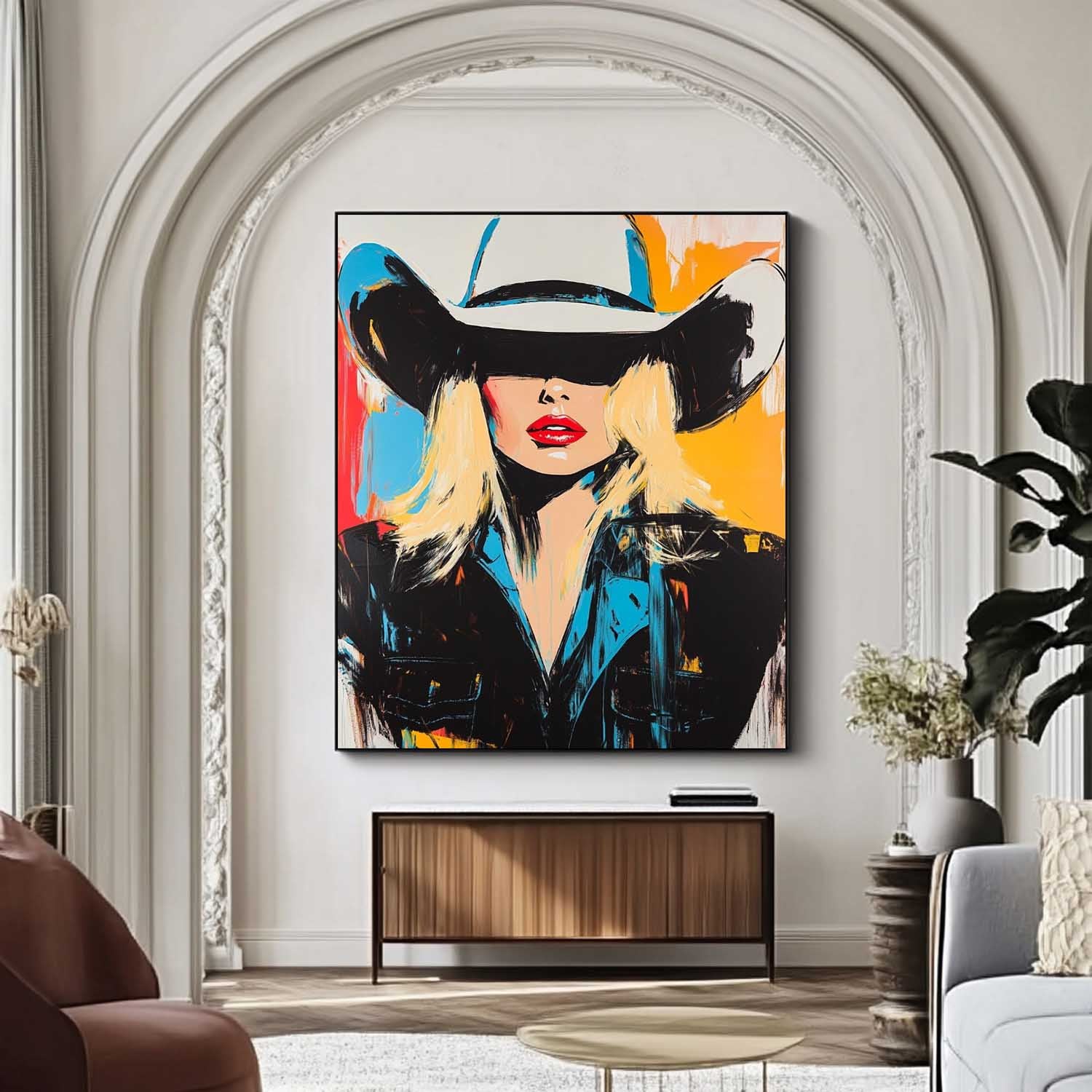 Fashion Lady Abstract Painting Beautiful Woman Wall Art painting Large Portrait Artwork Home Decor