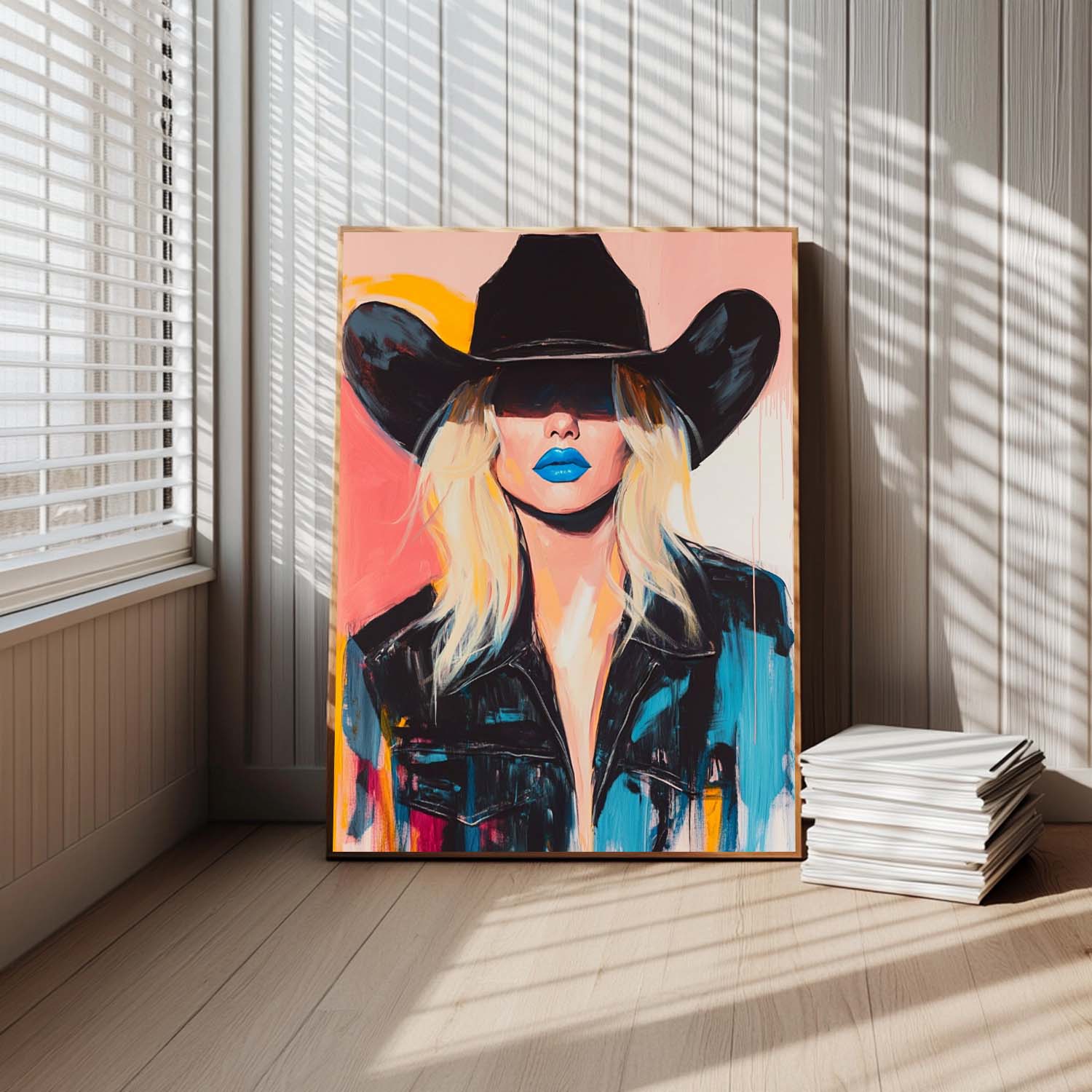 Beautiful Woman Wall Art painting Fashion Lady Abstract Painting Large Portrait Artwork Home Decor