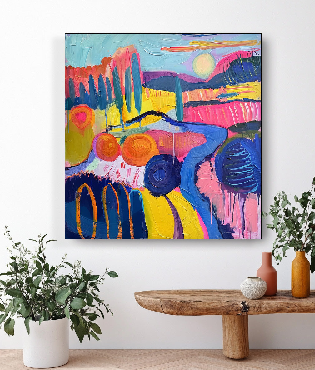 Abstract Graffiti Wall Art Original Scenery Oil Painting Color Texture Acrylic painting Contemporary Art