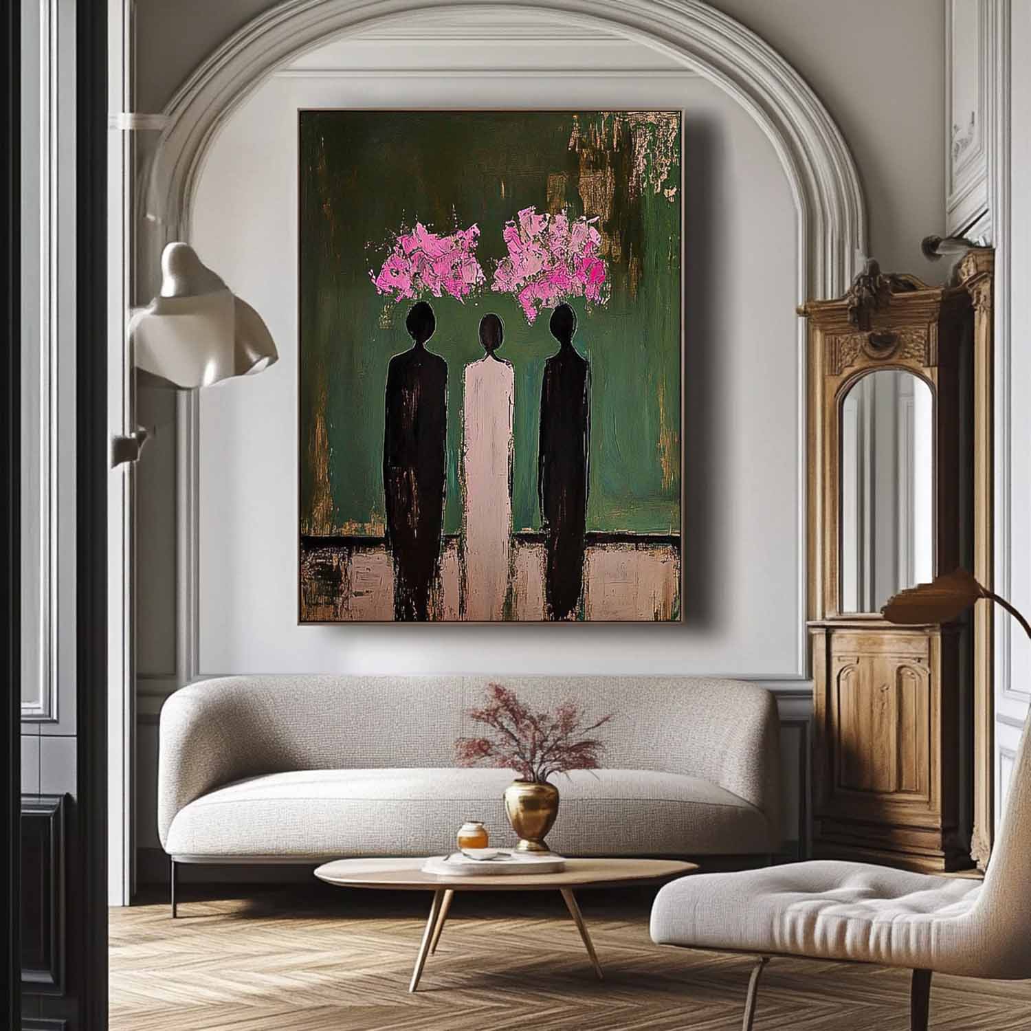 Minimalism Figure Acrylic Painting Original Graffiti Portrait Wall Art Abstract Oil Painting Canvas