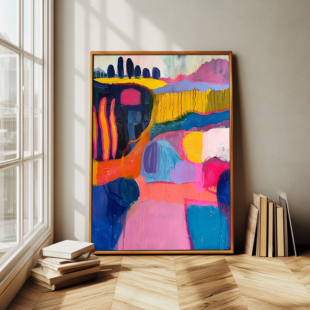 Fashion Art Original High Aaturation Painting Acrylic painting Abstract Landscape Wall Art Home Decor