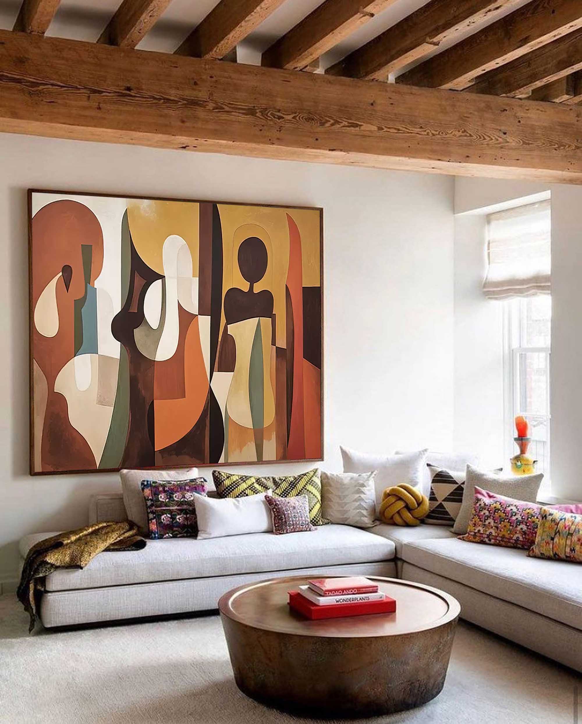 Modern Acrylic Painting Large Abstract Figure Oil Painting Original Wall Art Home Decoration