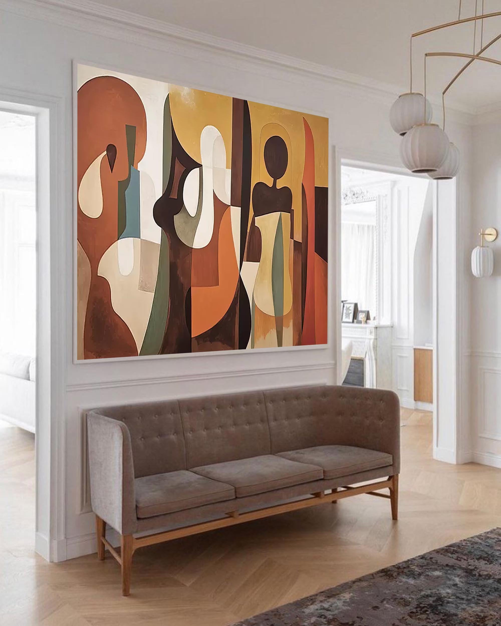 Modern Acrylic Painting Large Abstract Figure Oil Painting Original Wall Art Home Decoration