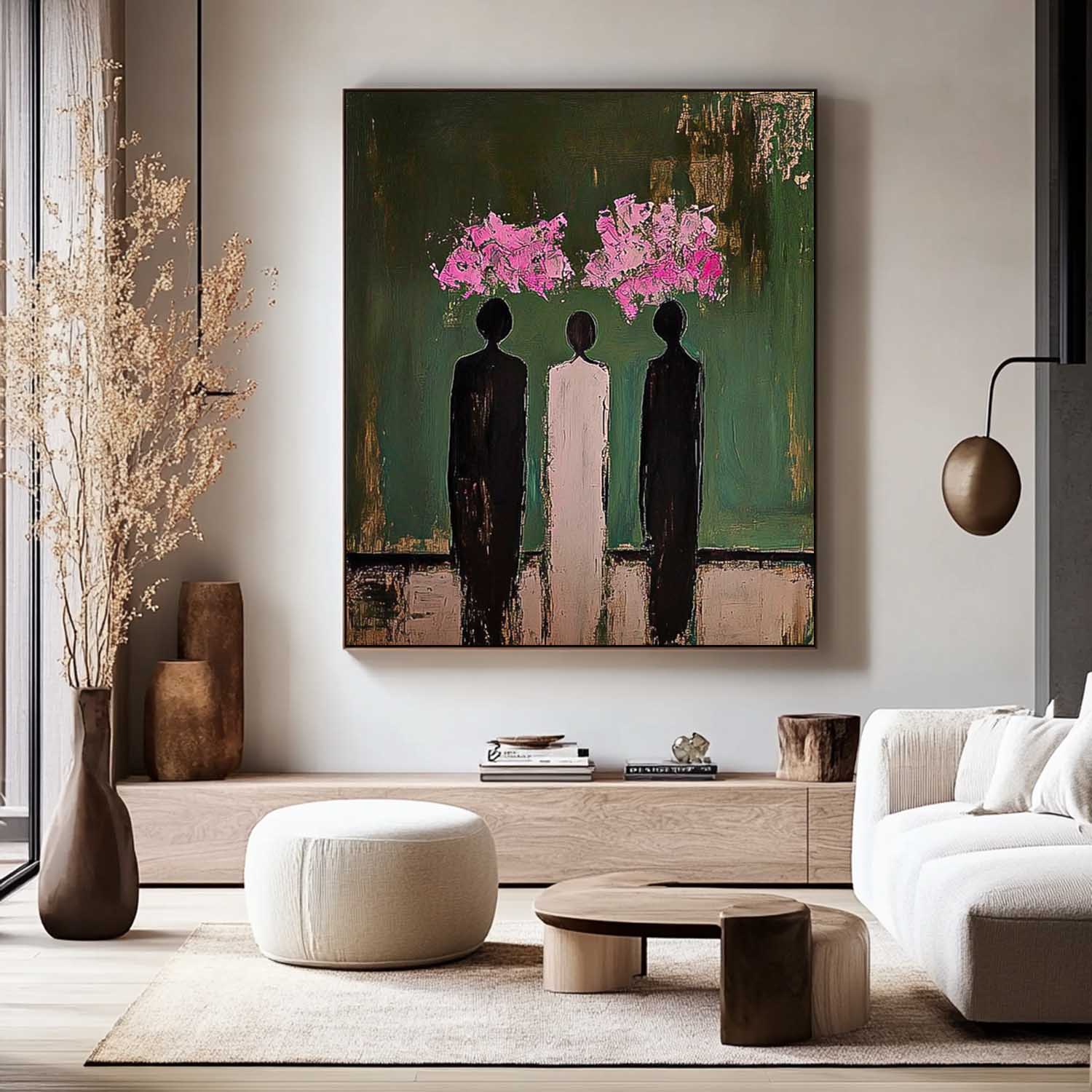 Minimalism Figure Acrylic Painting Original Graffiti Portrait Wall Art Abstract Oil Painting Canvas