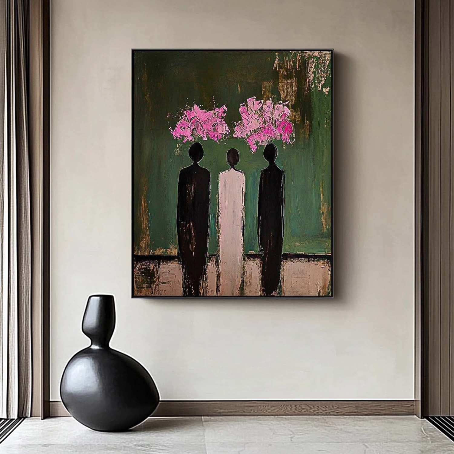 Minimalism Figure Acrylic Painting Original Graffiti Portrait Wall Art Abstract Oil Painting Canvas