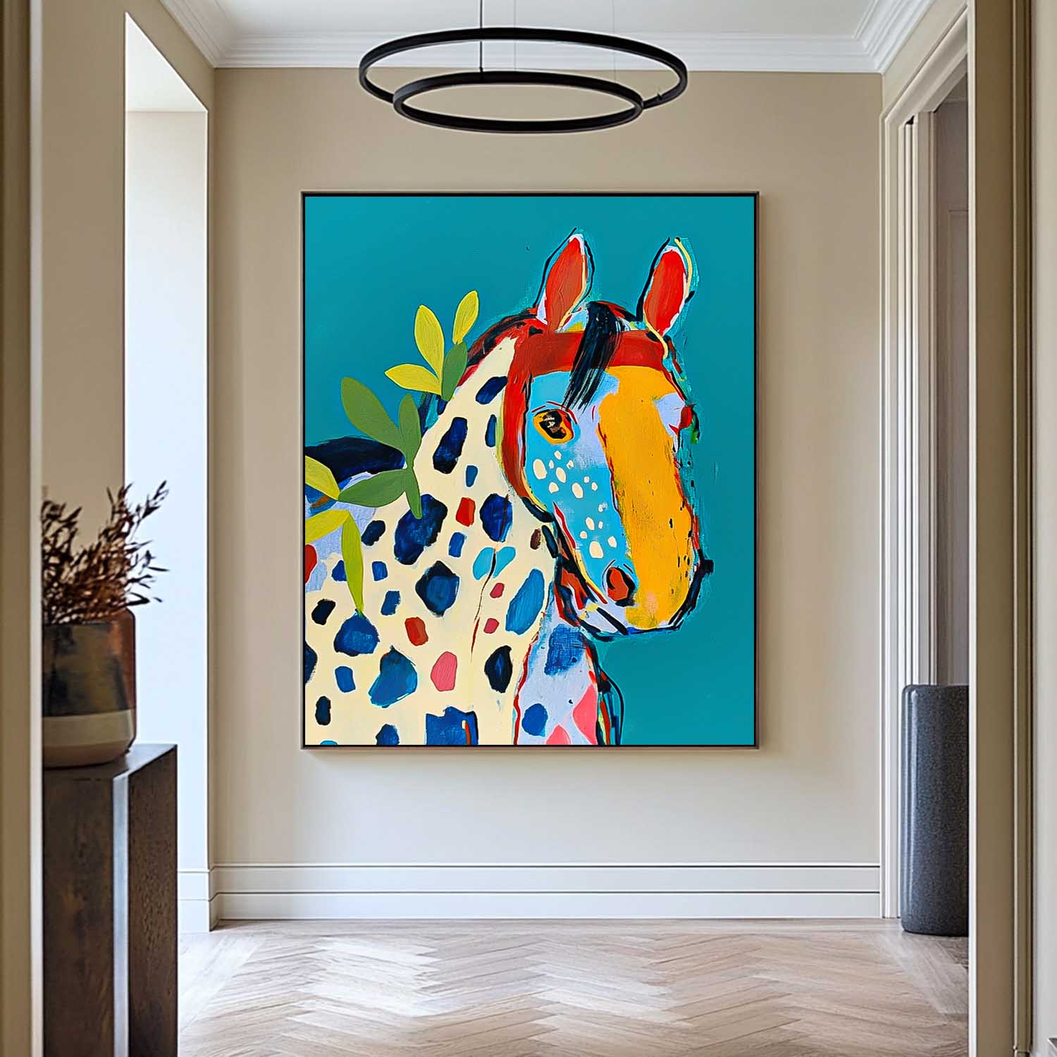 Modern Horse Abstract Wall Art Large Acrylic Painting Impression Graffiti Animal Oil Painting Home Decor