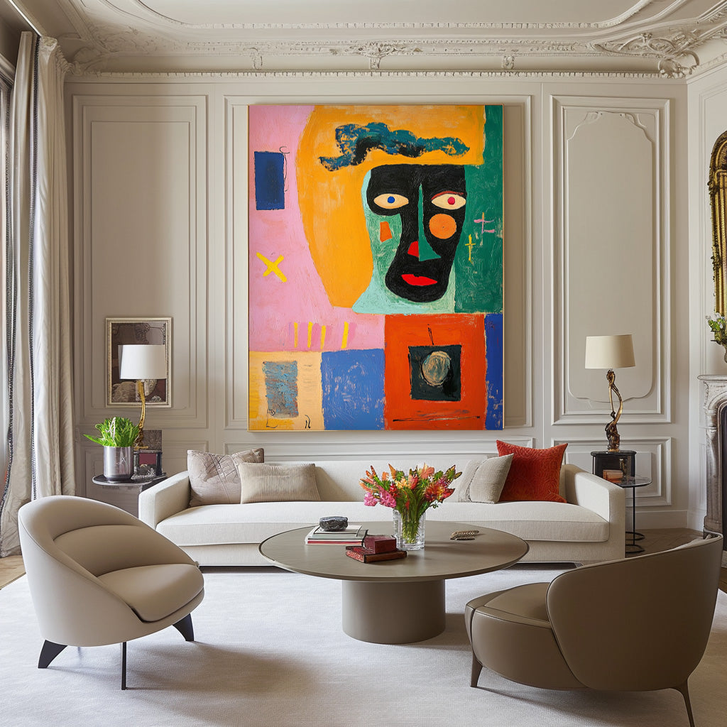 Fashion Art Original High Aaturation Painting Acrylic painting Abstract Portrait Wall Art Home Decor