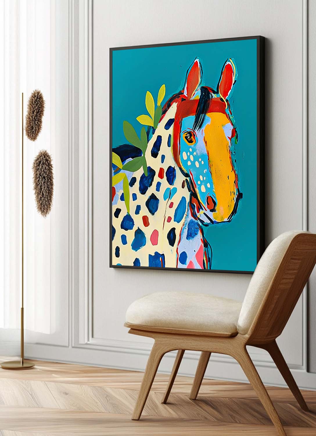 Modern Horse Abstract Wall Art Large Acrylic Painting Impression Graffiti Animal Oil Painting Home Decor