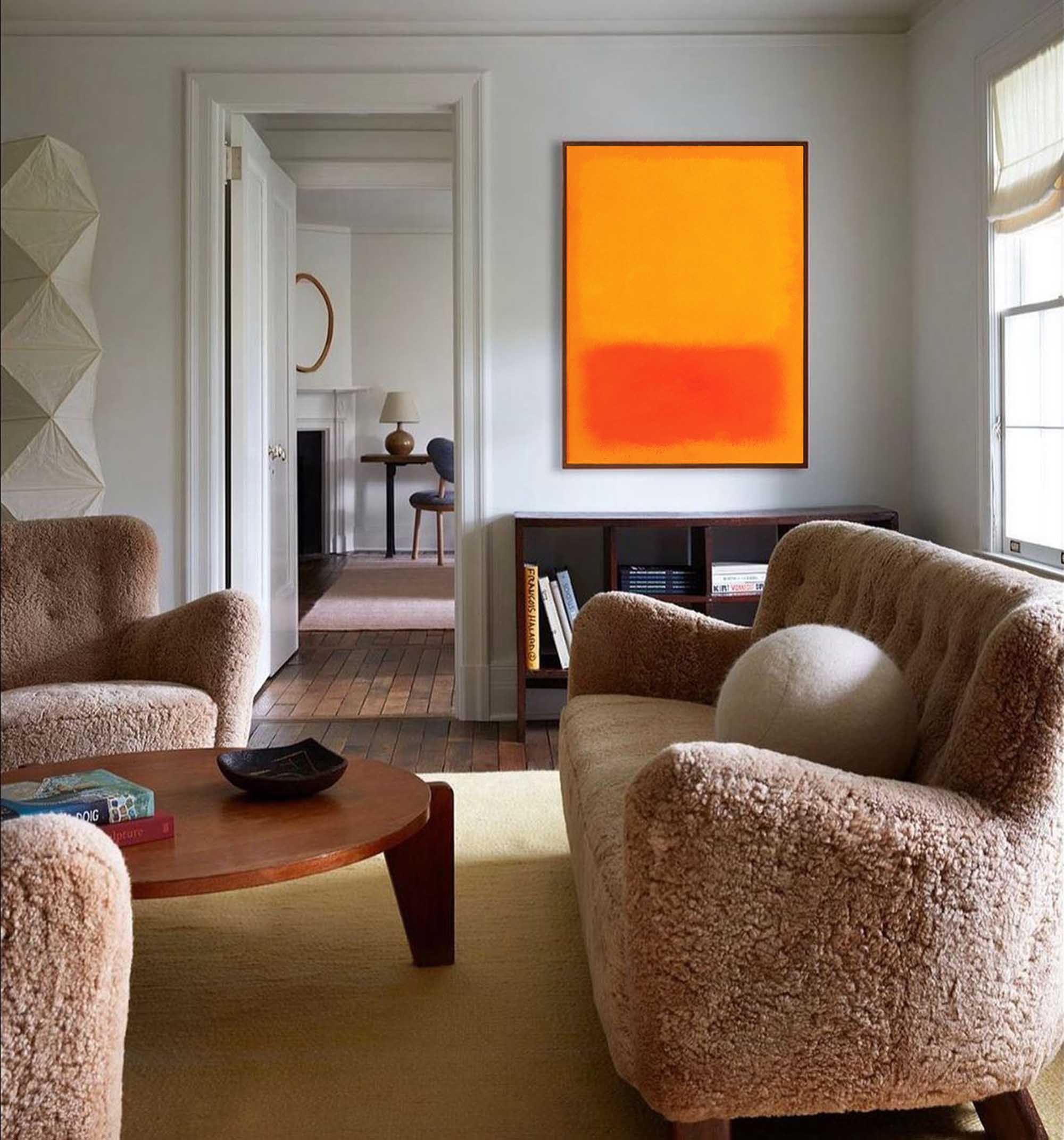 Orange Abstract Texture Wall Art Painting Large Minimalist Original Oil Painting Home Decor