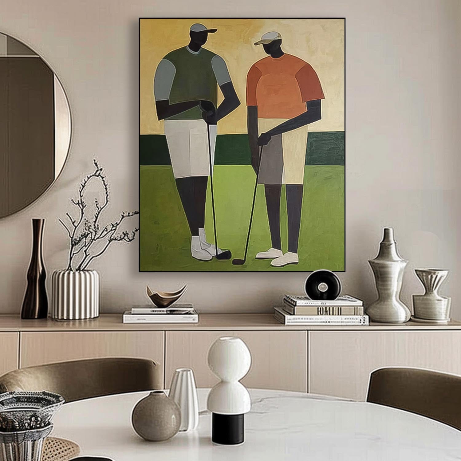 Contemporary Sport Textured Golf Art Modern Golf Artwork Unique Golf Art Golf Lovers Gift Home Decor