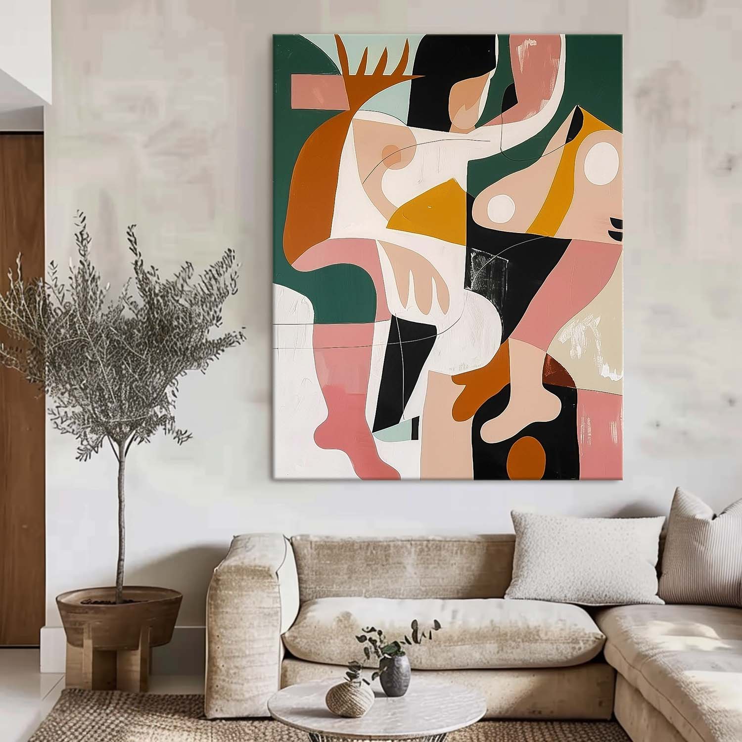 Textured Oil Acrylic Painting Original Luxury Painting Picasso Style Art Large Abstract Colorful Paintings On Canvas