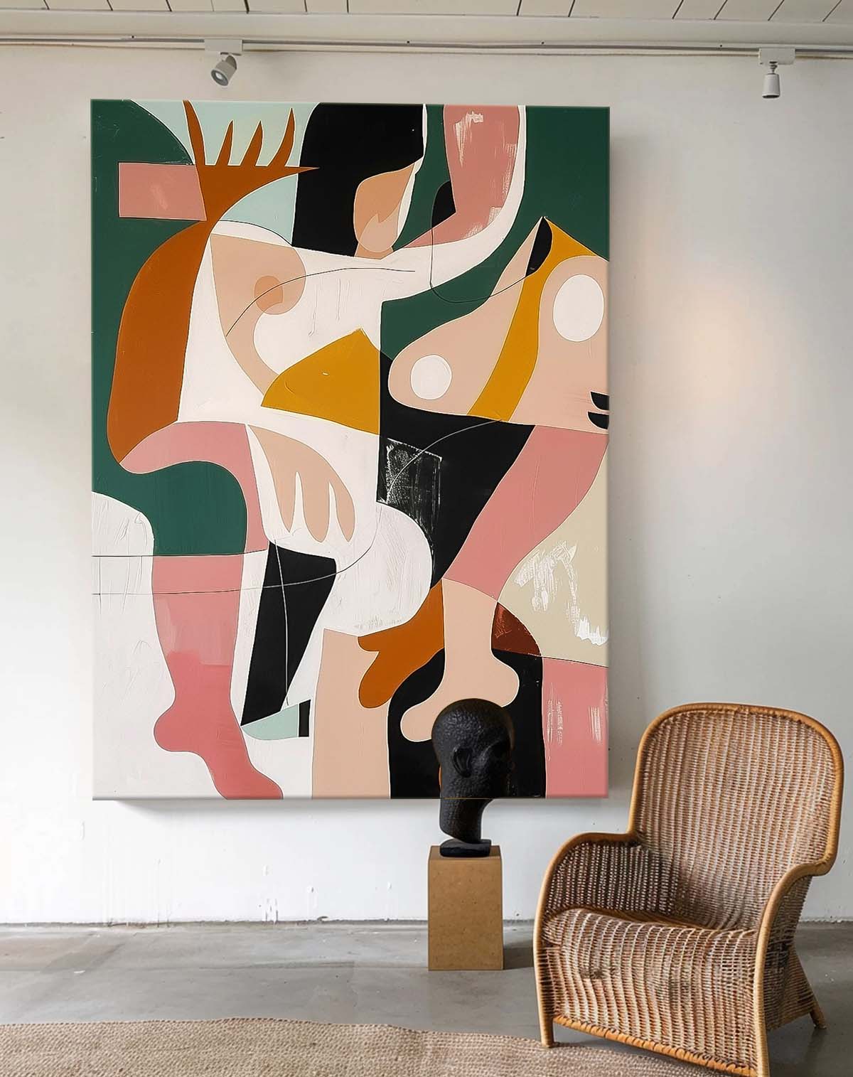 Textured Oil Acrylic Painting Original Luxury Painting Picasso Style Art Large Abstract Colorful Paintings On Canvas
