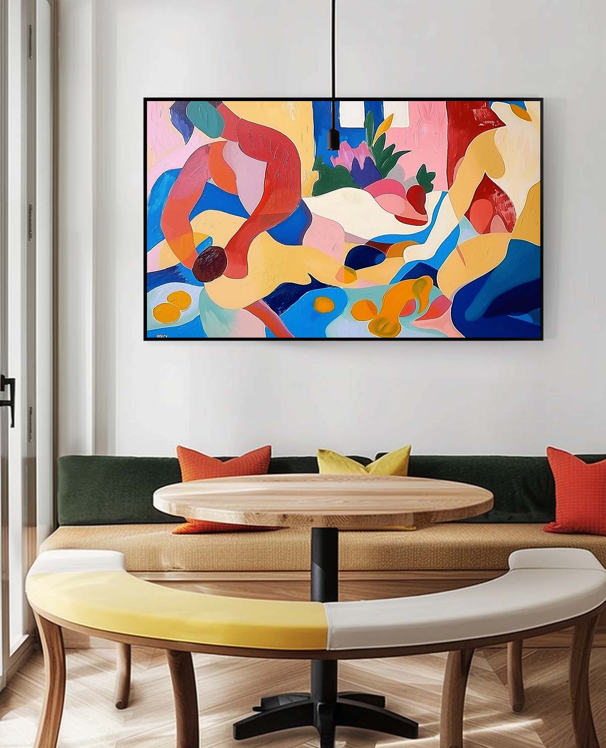 Artistic Faces Painting Bold Cubist-Inspired Modern Art Painting Figures Art Abstract Portraiture Expressive Characters Artwork