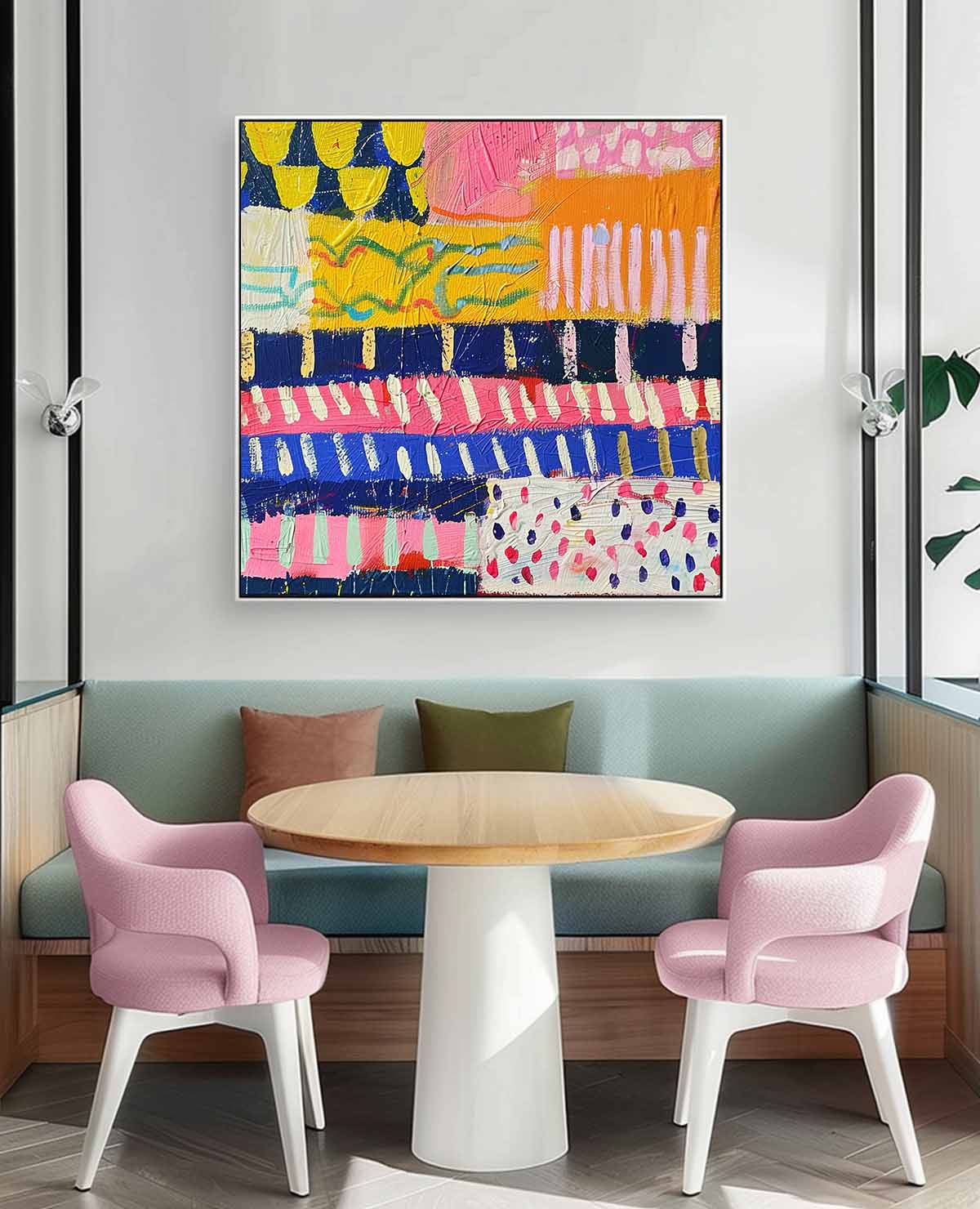 Colorful Original Hand-painted Canvas Wall Art Large Graffiti Abstract Oil Painting Modern Textured Artwork