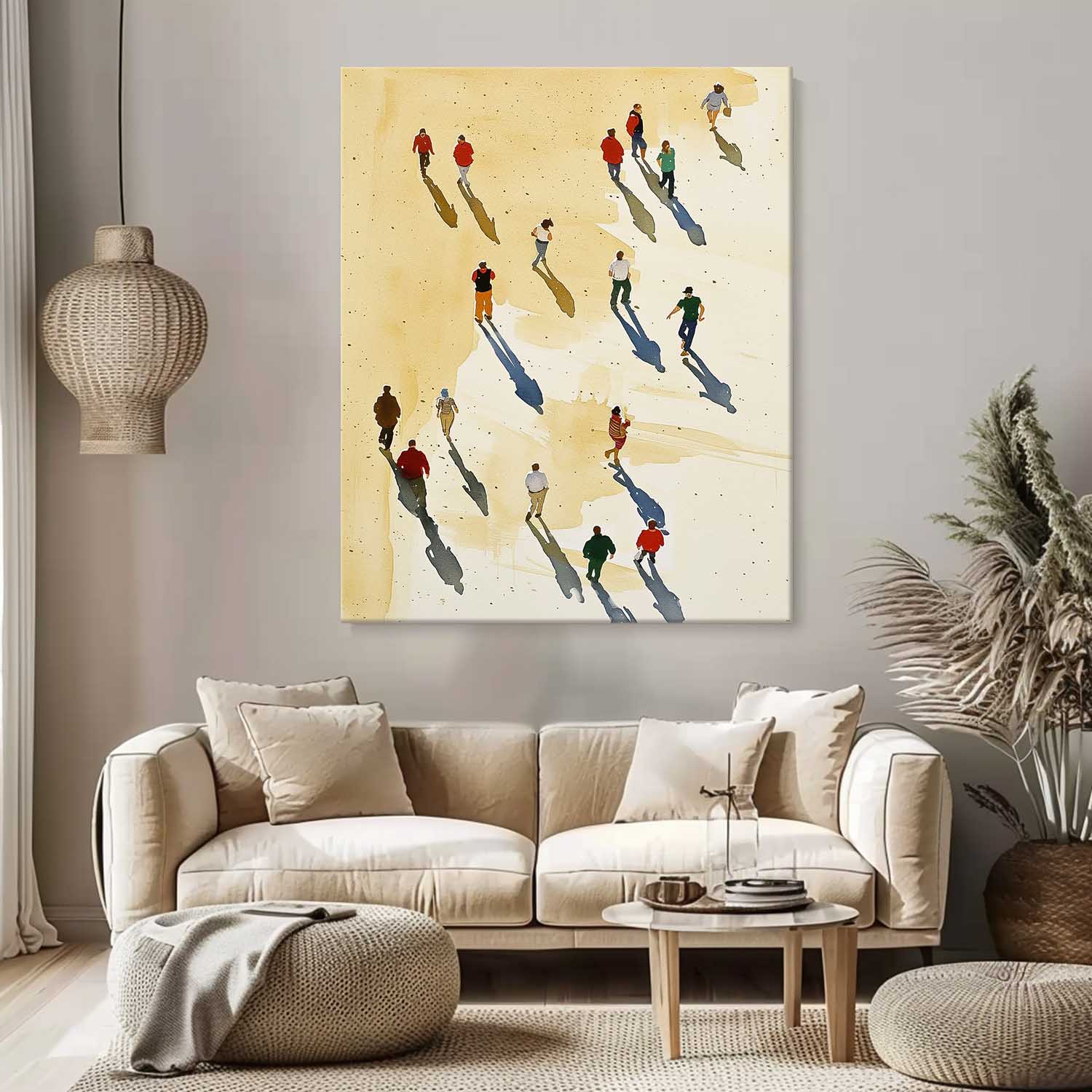Modern People And Beach Wall Art Impressionism Ocean Abstract Large Original Oil Painting On Canvas Home Decor