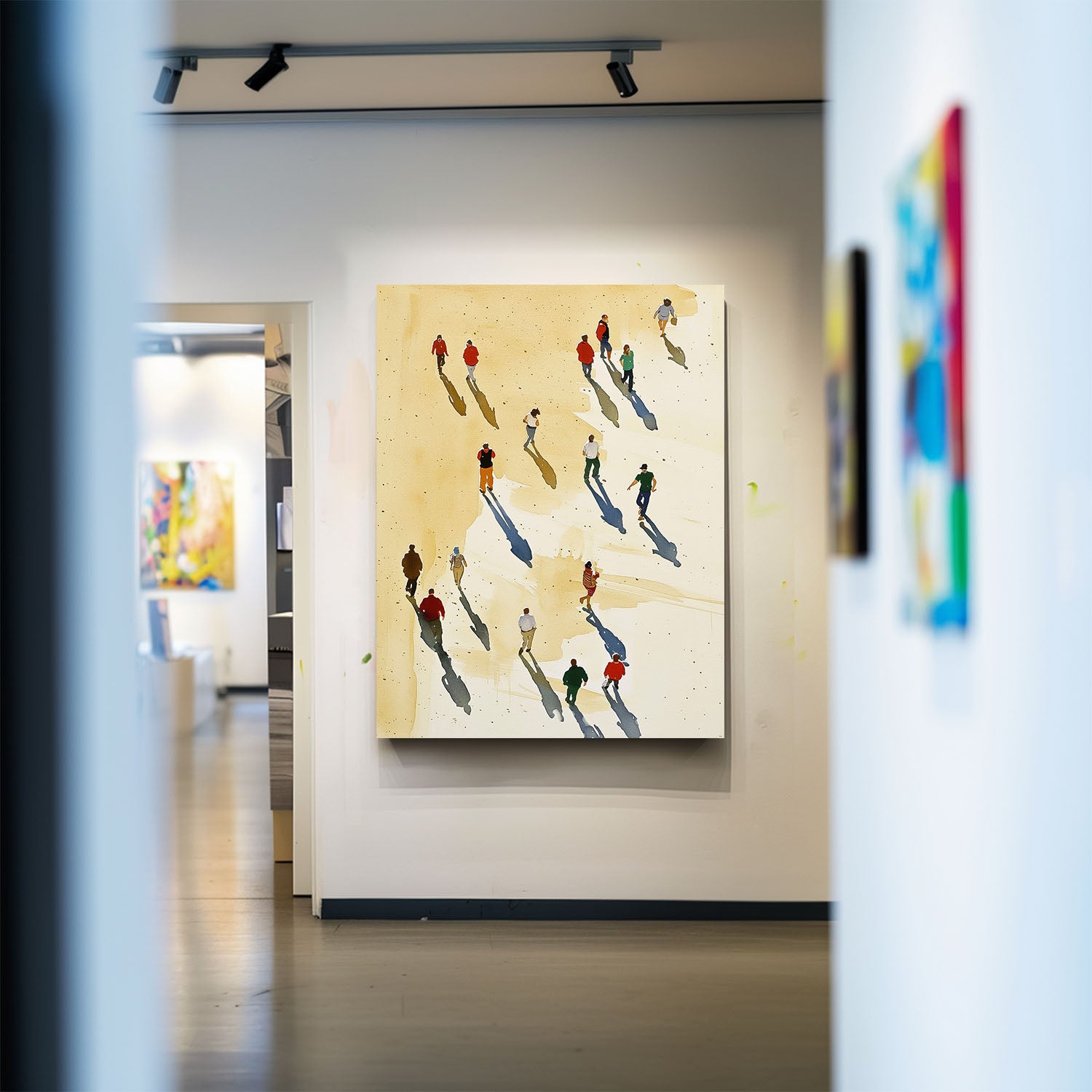 Modern People And Beach Wall Art Impressionism Ocean Abstract Large Original Oil Painting On Canvas Home Decor