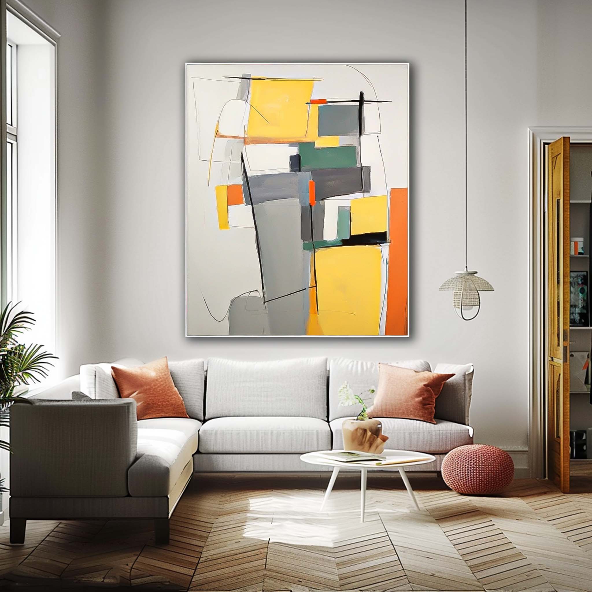 Oversized Abstract Wall Art Contemporary Graet Quality Acrylic Painting On Canvas For Sale