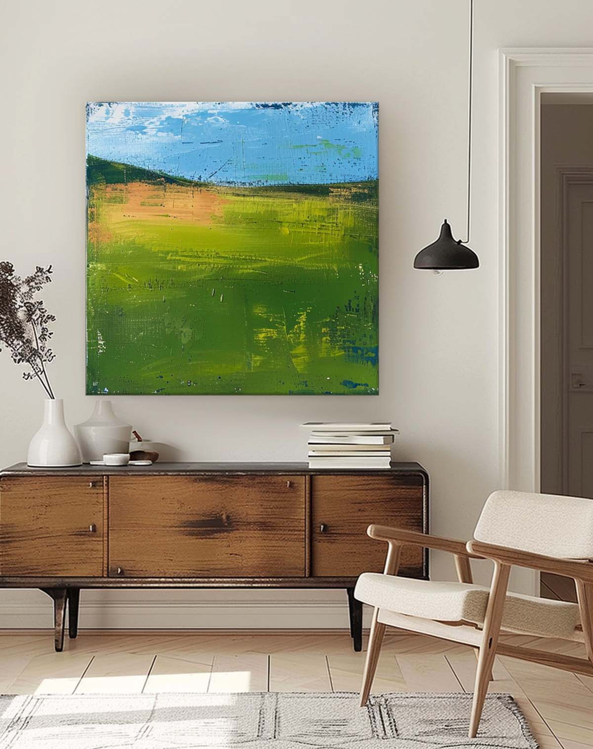 Modern Nature Art Original Wall Art Large Abstract Field Oil Painting On Canvas for Living Room