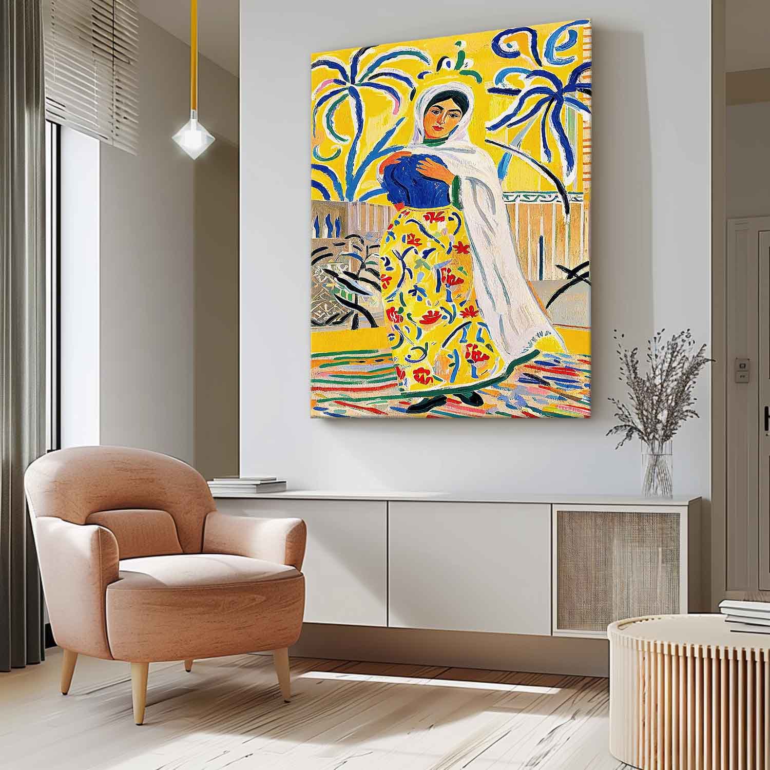 Beautiful Girl In A Romantic Vintage Style Gorgeous Original Modern Wall Art Lady In Gold Painting Artwork