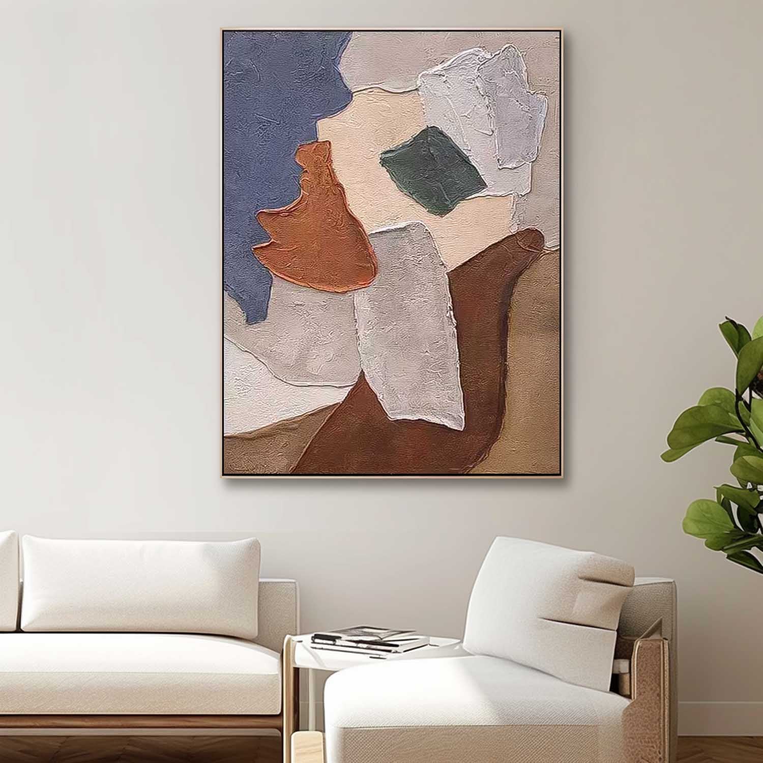Abstract Oil Painting Original Artwork Decor Wabi-Sabi Wind Large Contemporary Acrylic Painting On Canvas