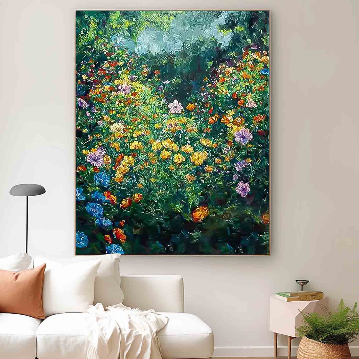 Rich Variety Of Floral Abstract Acrylic Painting On Canvas Contemporary Cute Flower Wall Art Forest Artwork On Sale
