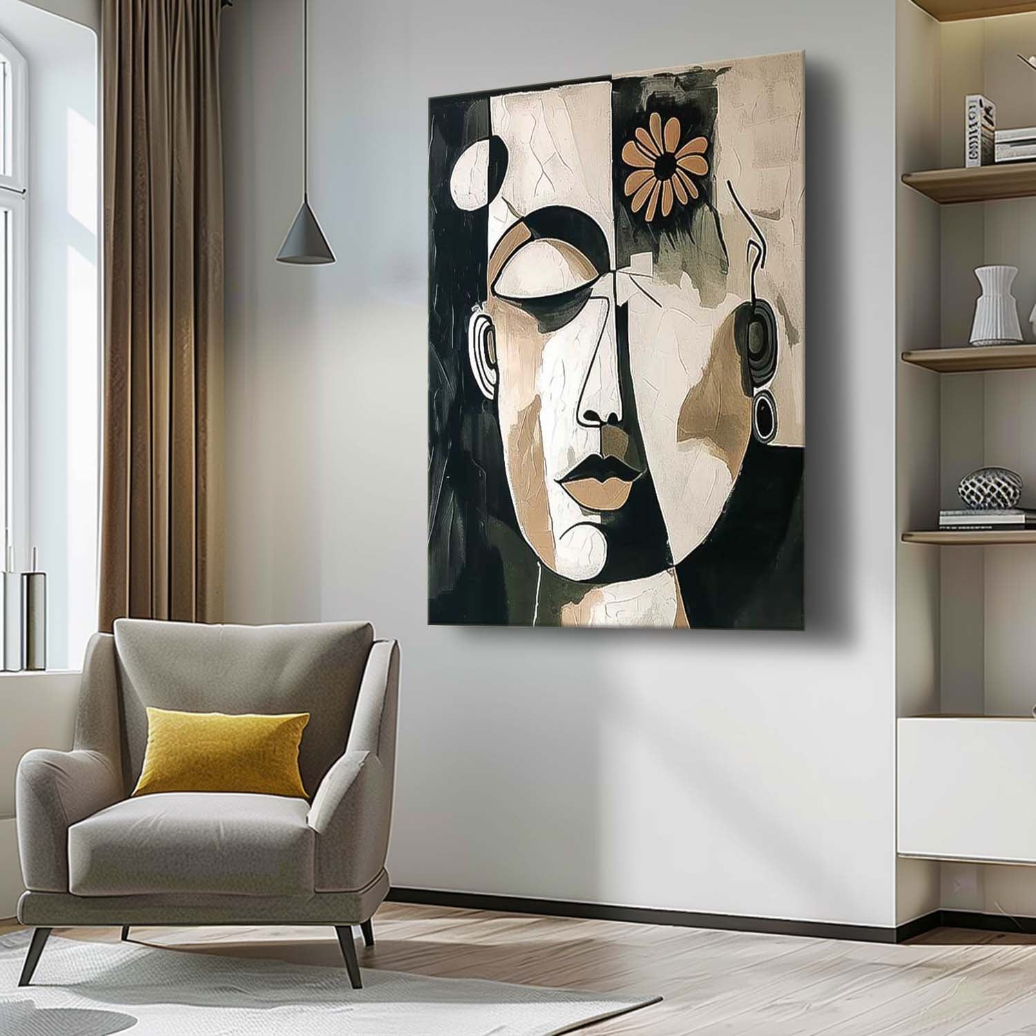 Abstract People Oil Painting On Canvas Original Grim Face Wall Art Modern Painting Home Decor