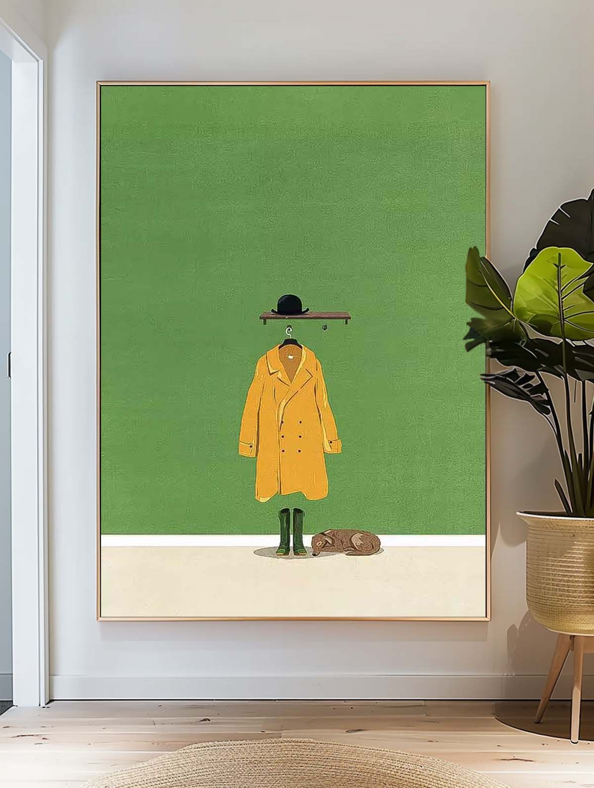Green Minimalist Canvas Oil Painting Large Abstract Acrylic Painting Original Impressionist Realism Home Decor