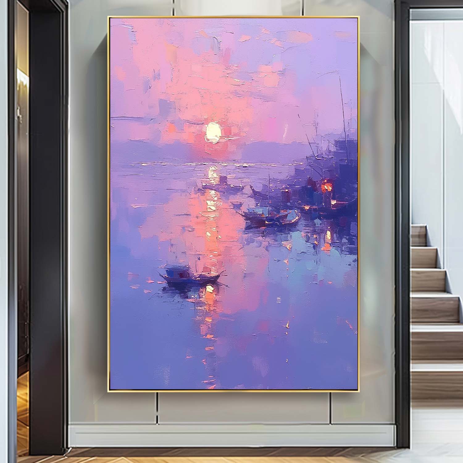 Abstract Scenery Wall Art Acrylic Painting Large Dreamy Colors Landscape Oil Painting On Canvas Home Decor