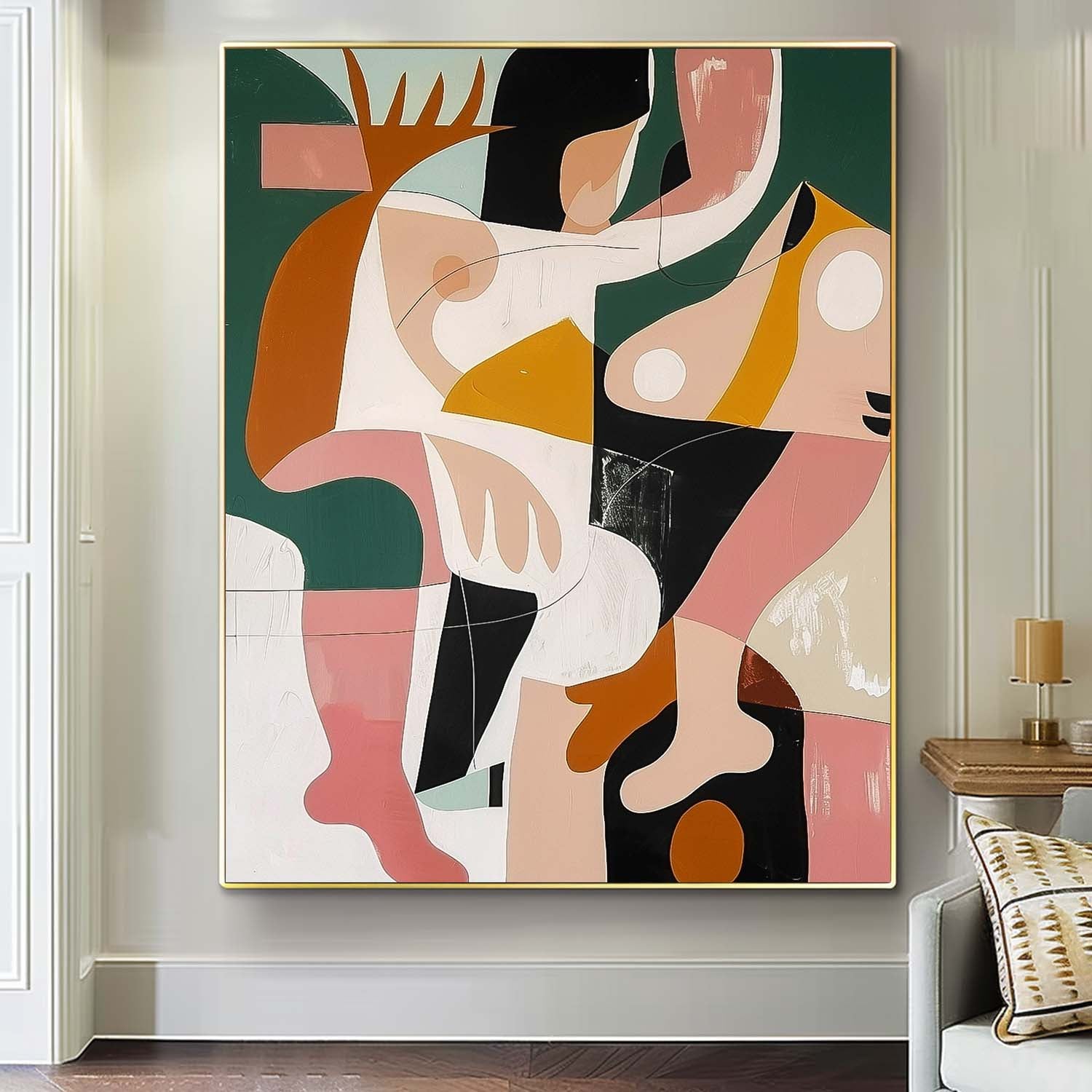 Textured Oil Acrylic Painting Original Luxury Painting Picasso Style Art Large Abstract Colorful Paintings On Canvas