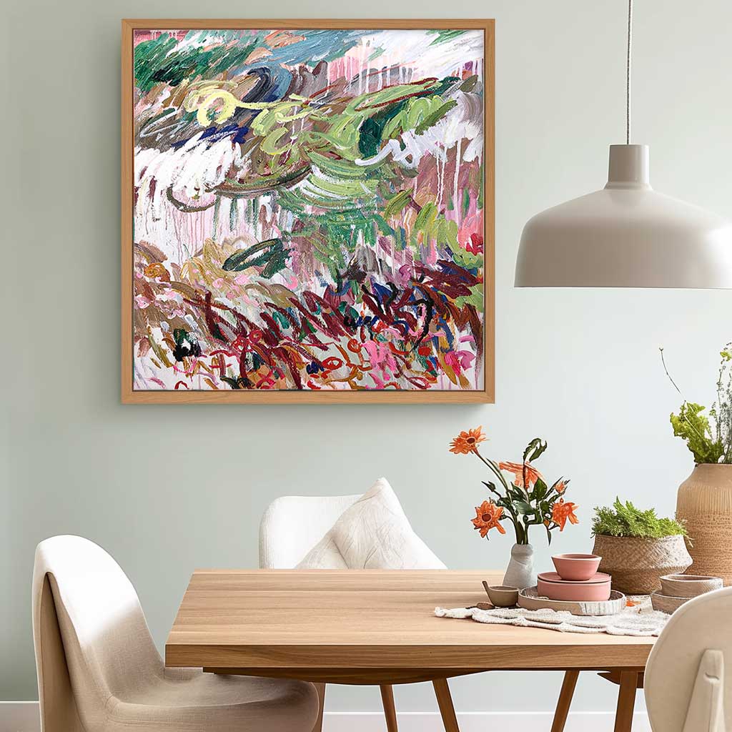 Square Abstract Irregular Acrylic Painting On Canvas Modern Graffiti Oil Painting Wall Art For Living Room