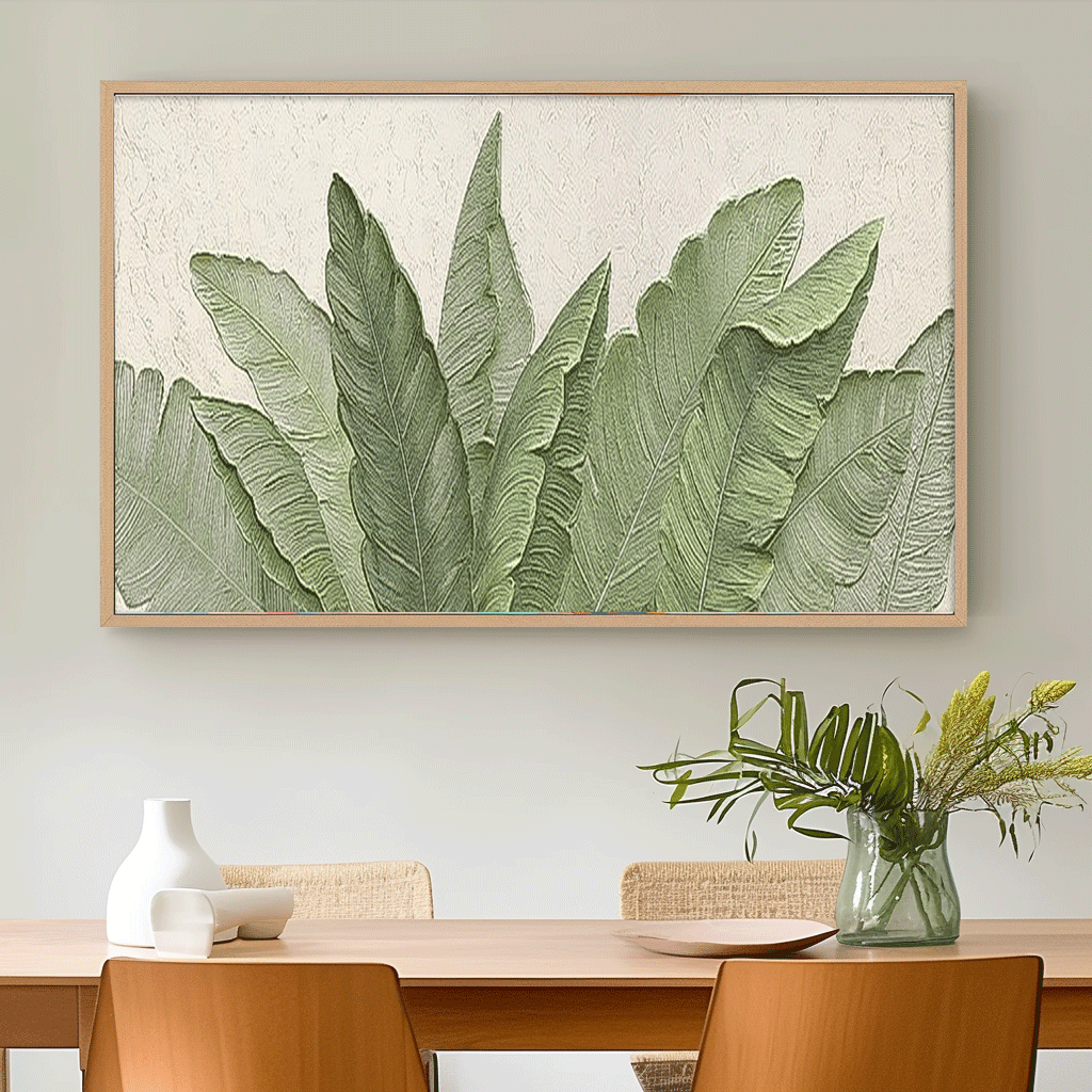 Affordable Large Wall Art Textured Foliage Acrylic Painting Original Modern Leaf Painting On Canvas For Living Room