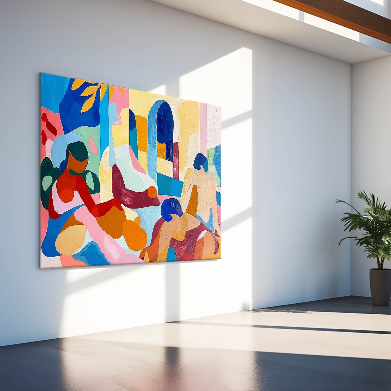 Modern Wall Art Home Decor Picasso Art Large Wall Art Original Famous Painting Abstract Colored Figures Oil Painting on Canvas