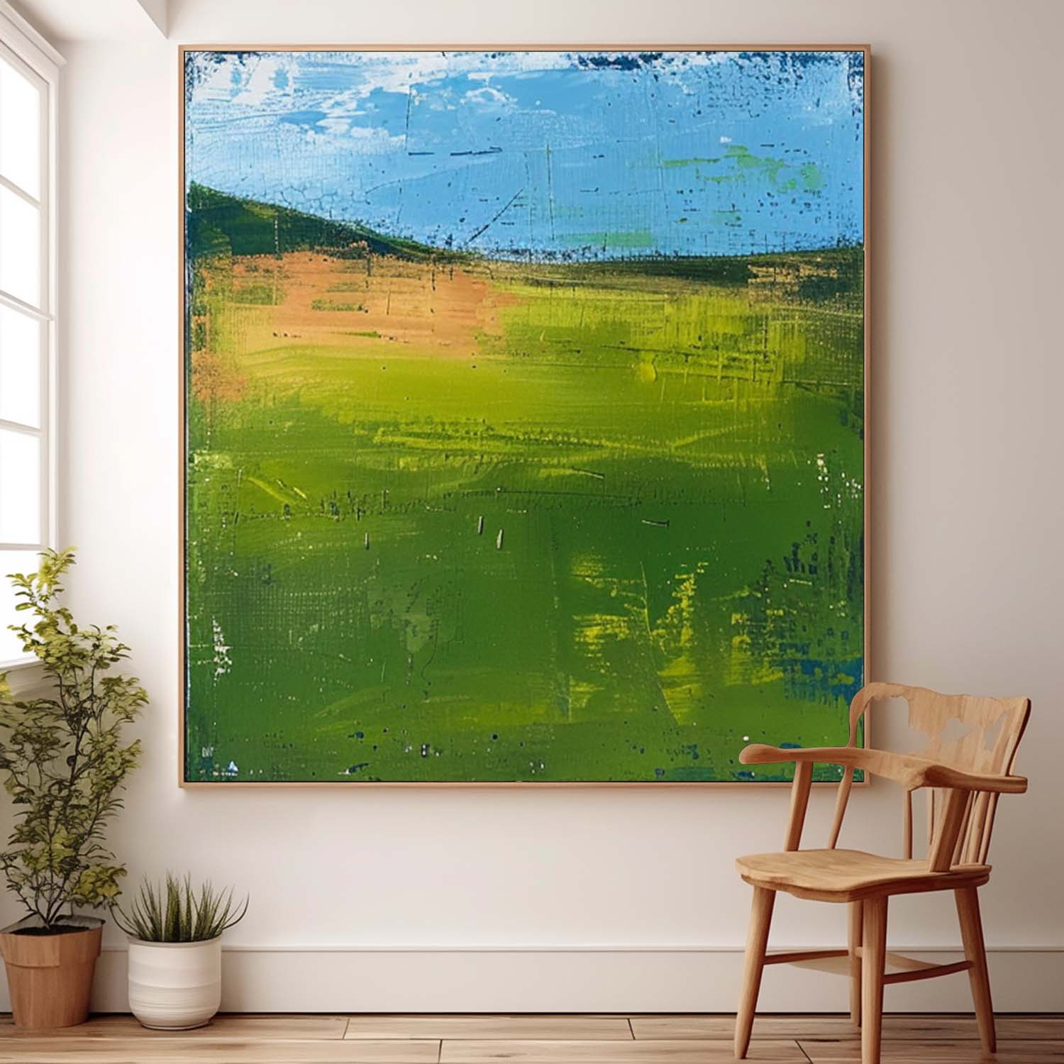 Modern Nature Art Original Wall Art Large Abstract Field Oil Painting On Canvas for Living Room