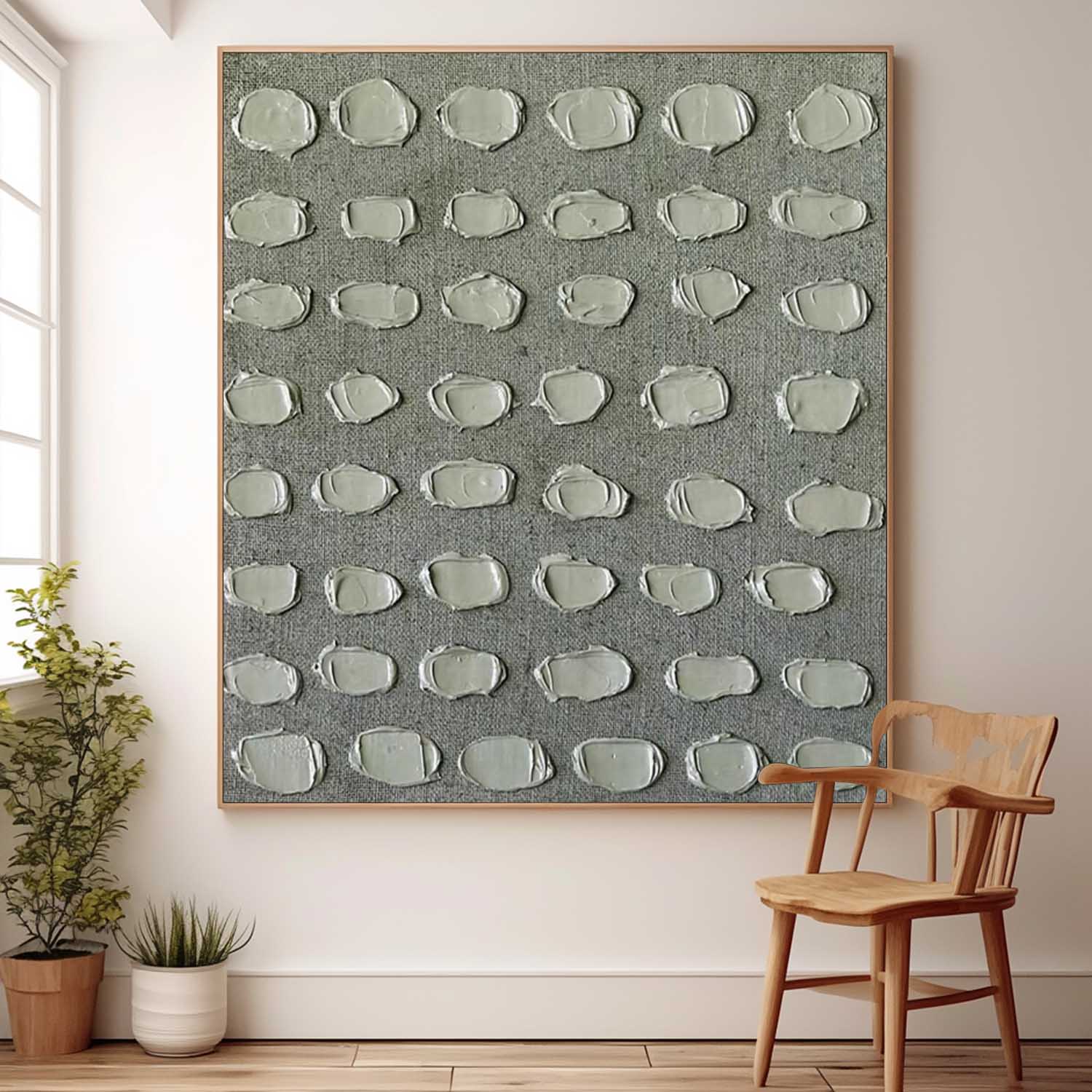 Minimalist Texture Canvas Acrylic Painting Large Creative Knife Painting Original Wall Art Grey Artwork