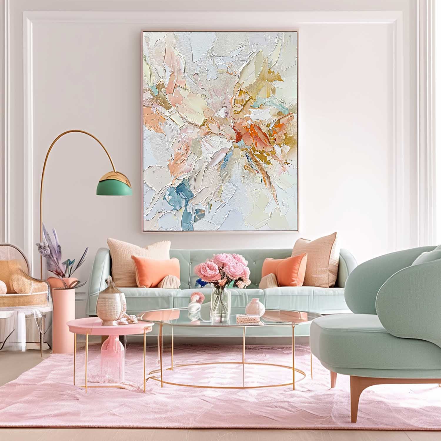 Large Modern Acrylic Painting On Canvas Color Thick Texture Abstract Oil Painting High Quality Original Artwork
