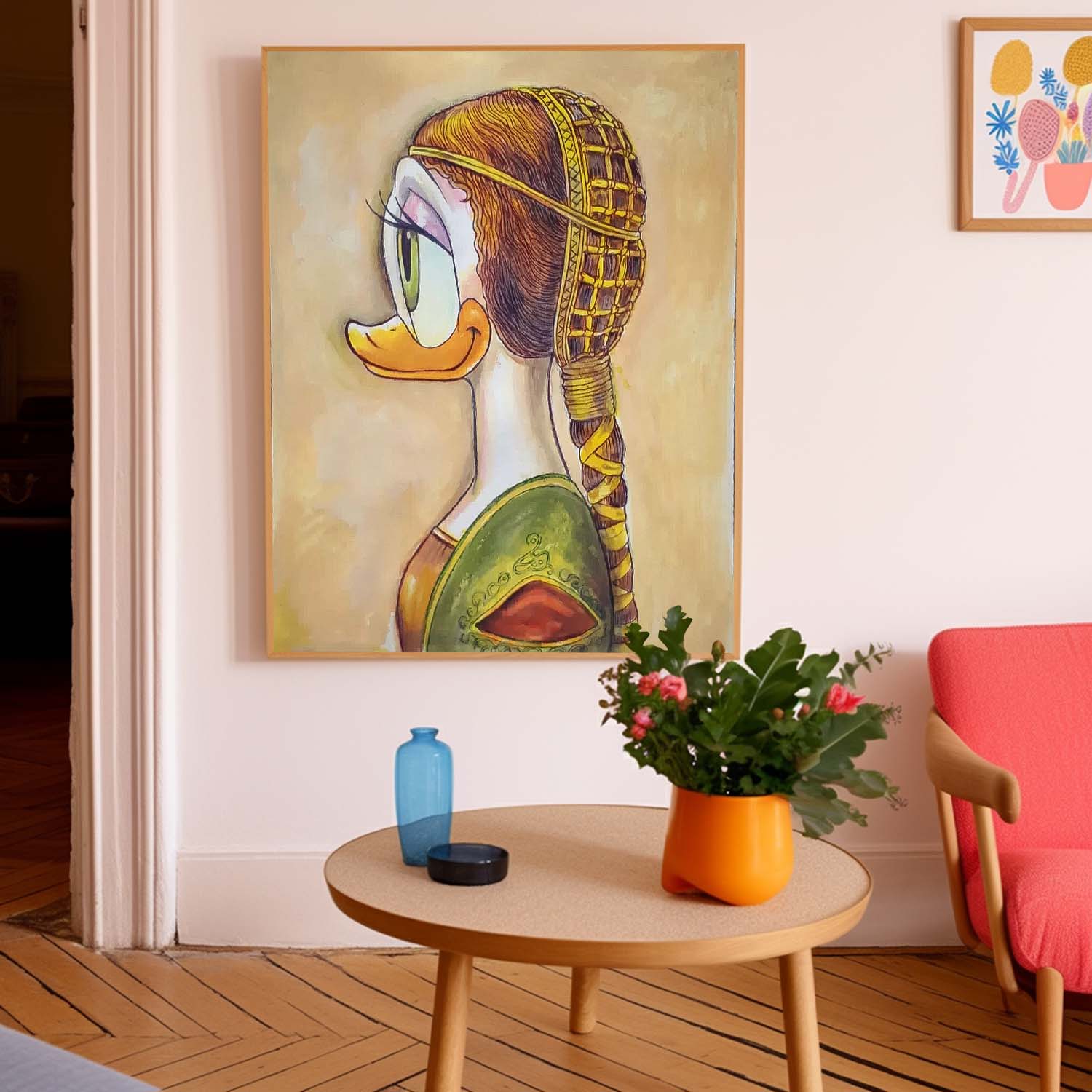 Donald Duck Artwork Large Disney Characters Painting Original Famous Cute Cartoon Characters Wall Art