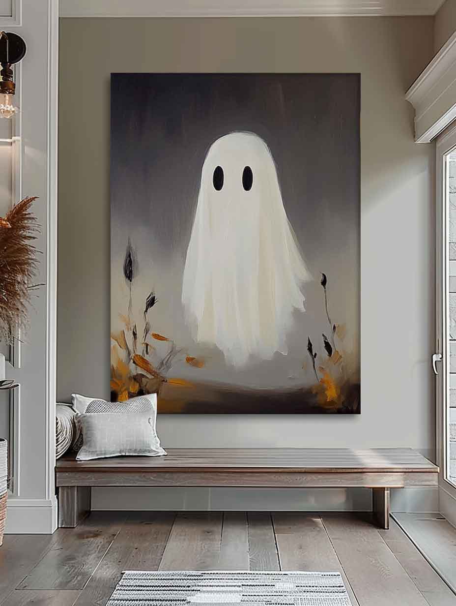 High Quality Original Artwork Large Modern Acrylic Painting On Canvas Cute Ghost Abstract Oil Painting
