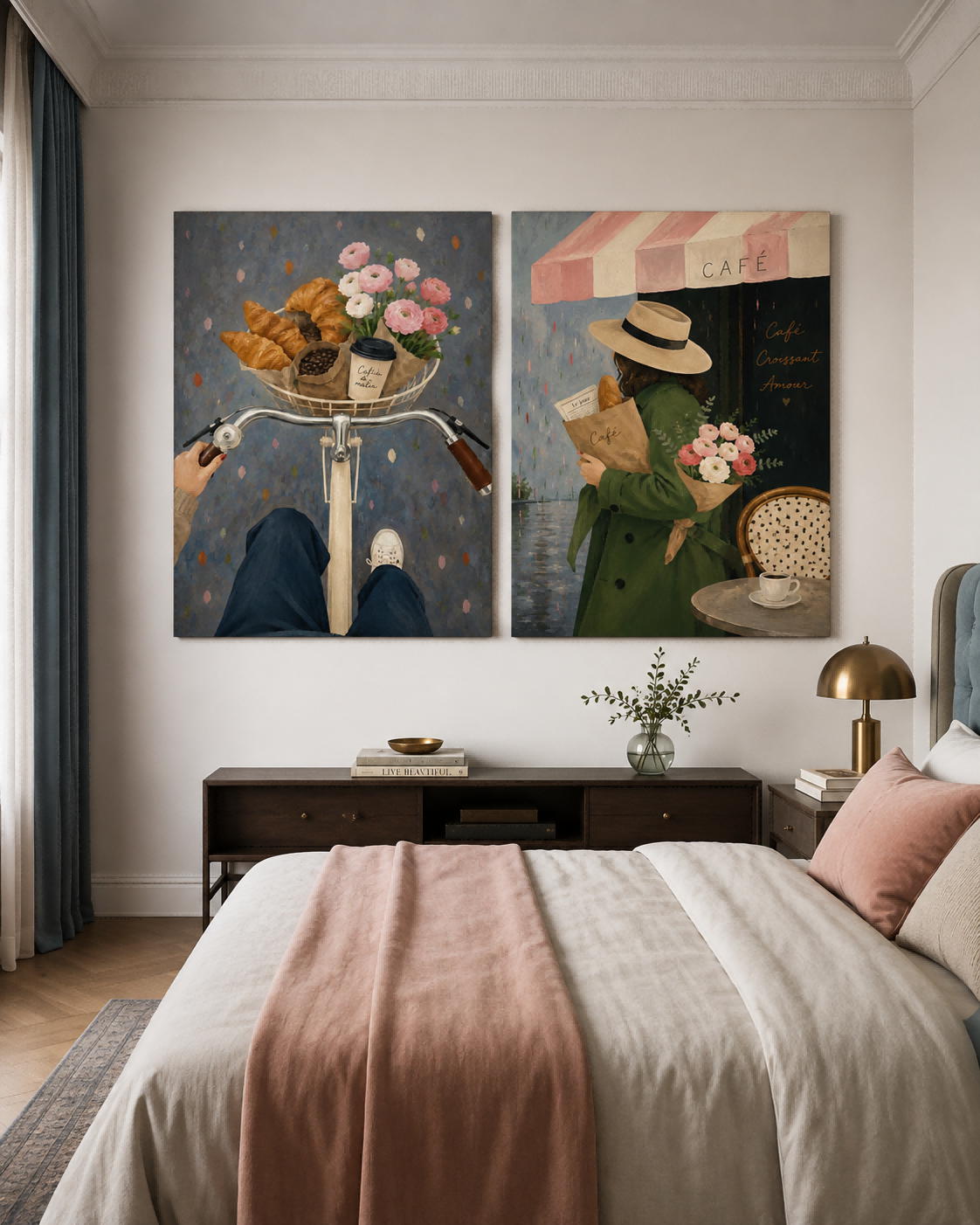 French Bistro Wall Art Set For Living Room And Bedroom Decor