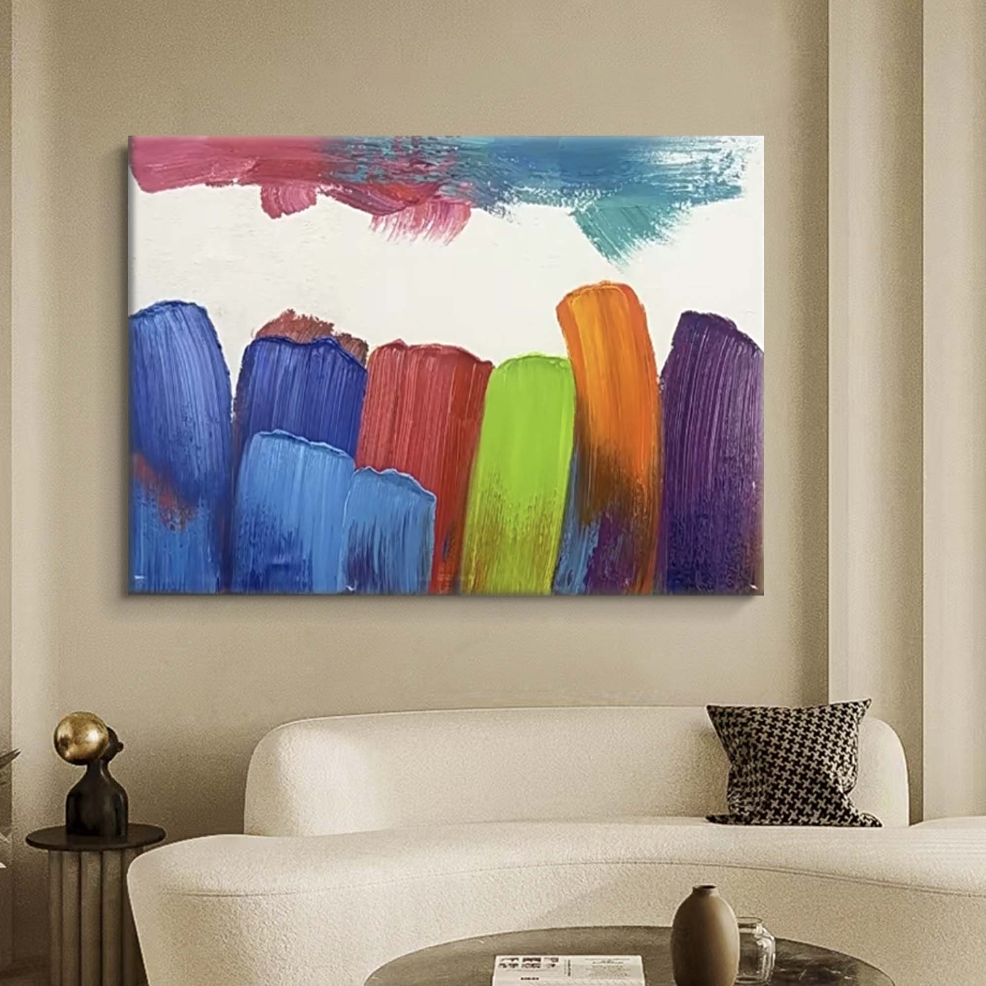 Extra Large Wall Art Original Abstract Colorful Painting On Canvas Modern Abstract Painting