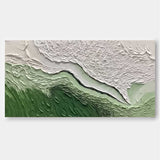 Green Texture Ocean Abstract Oil Painting Large Ocean Original Green Painting On Canvas Modern Wall Art Living Room Decor