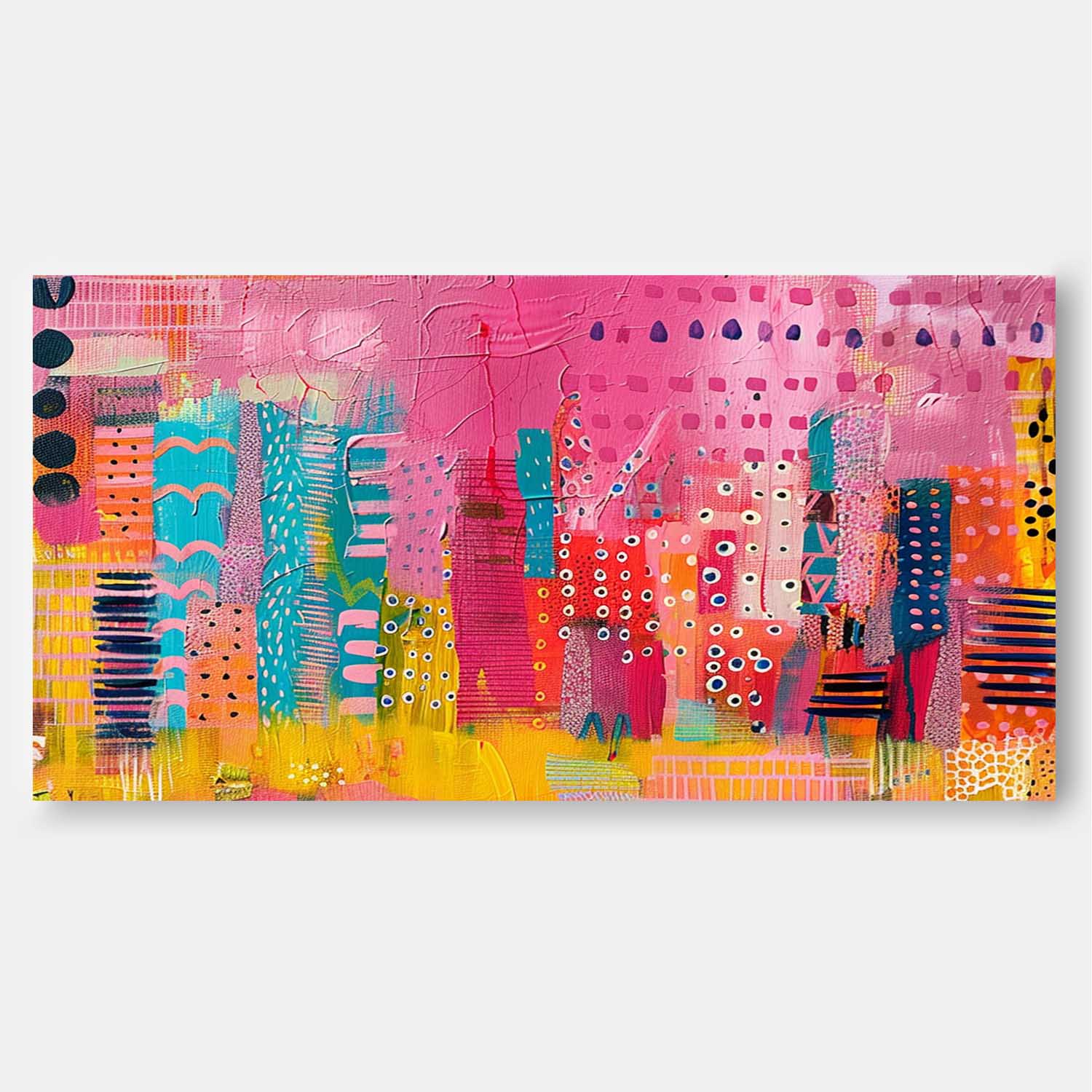 Original Graffiti Wall Art Colorful Texture Abstract Oil Painting Big Canvas Artwork Modern Acrylic Painting