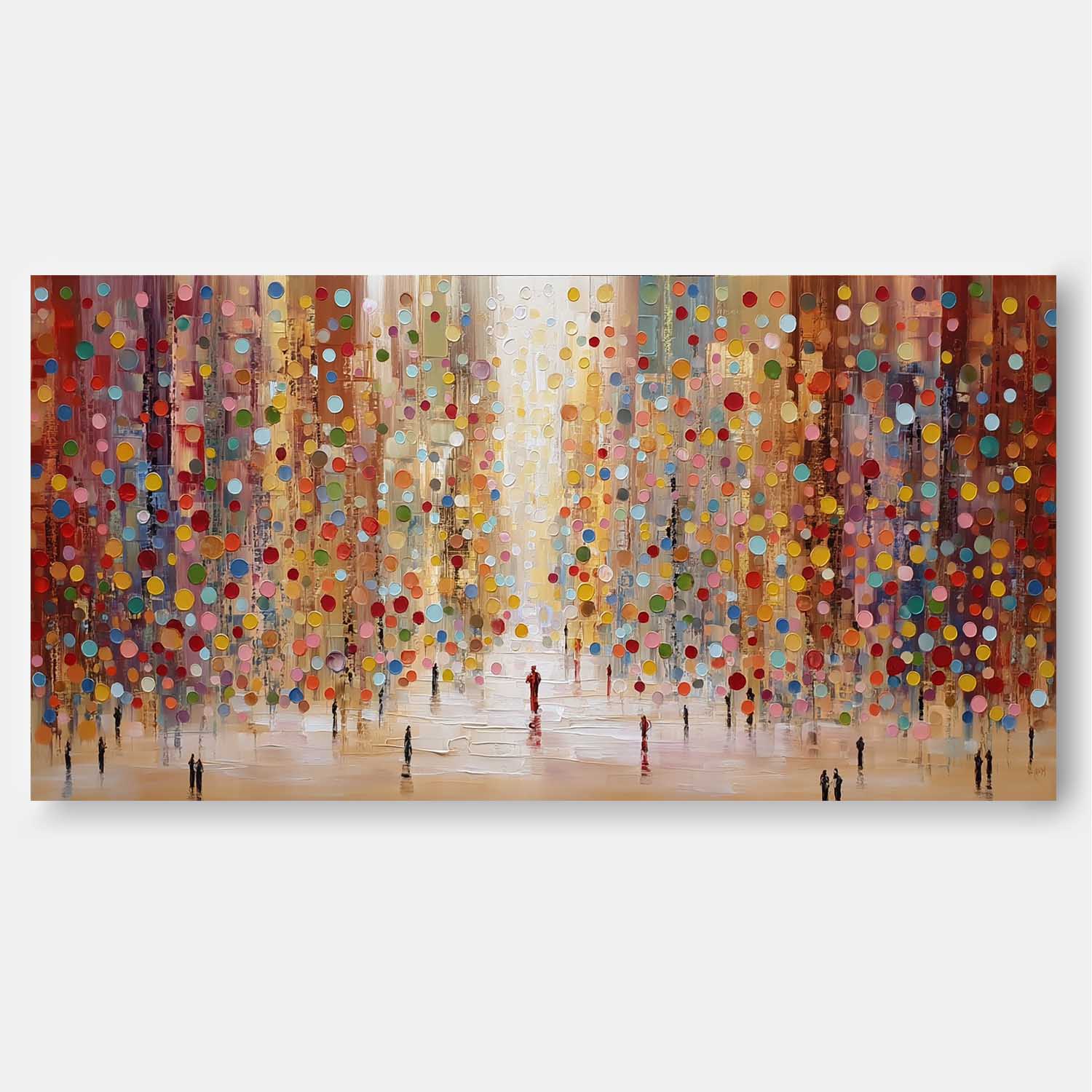 Original Street Artwork Colorful Modern Figure Acrylic Painting Large Urban Characters Wall Art