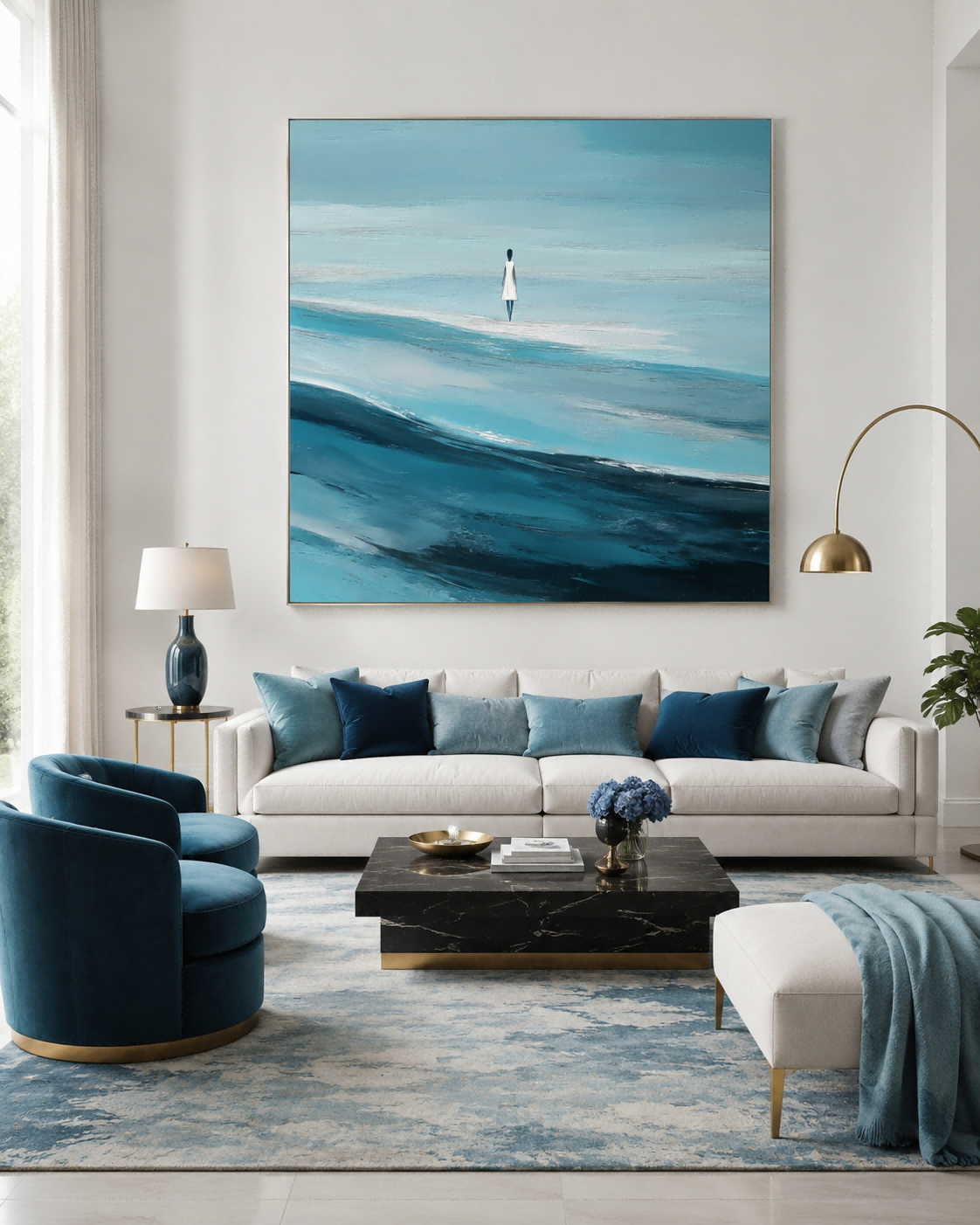 Original Hand Painted Seascape Art With Expressive Brushstrokes