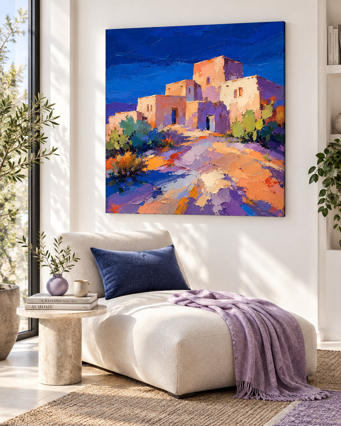 Textured Impressionist Landscape Painting With High Saturation Colors