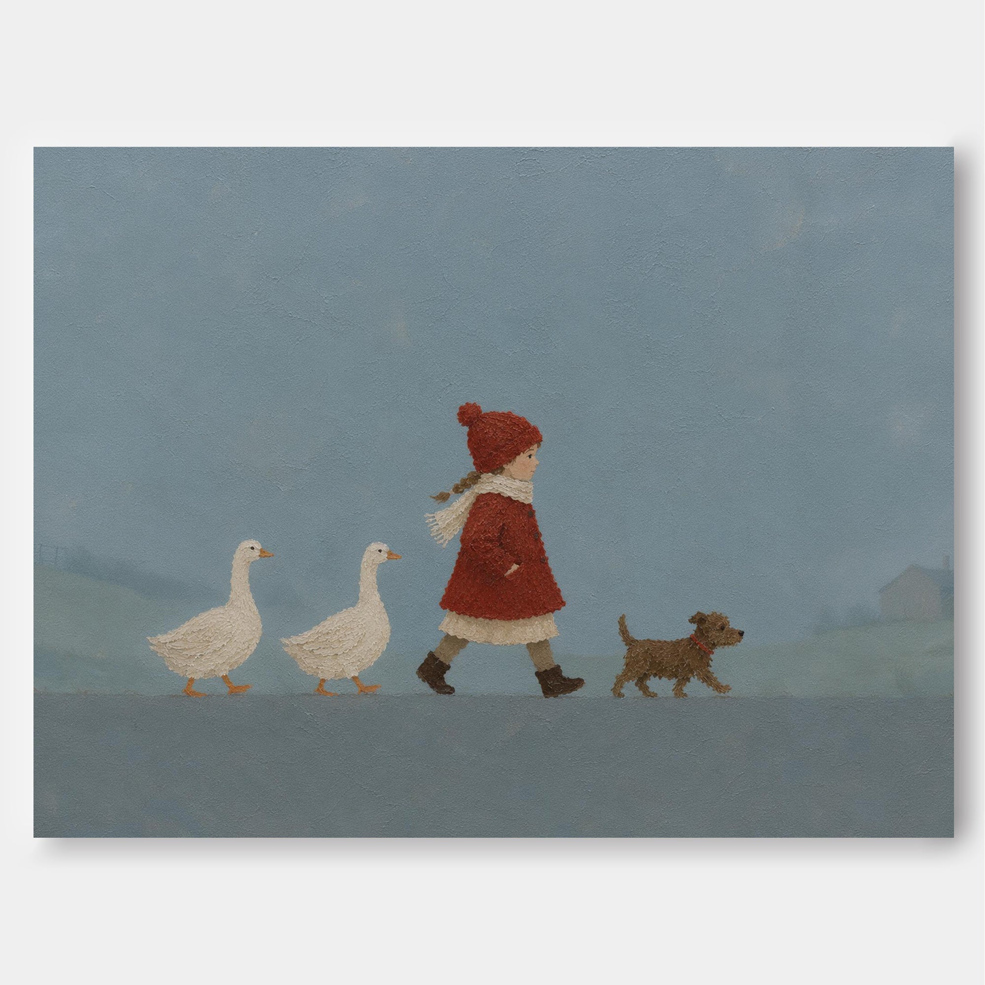 Whimsical Storybook Art For Kids Room Modern Nursery Wall Decor Painting