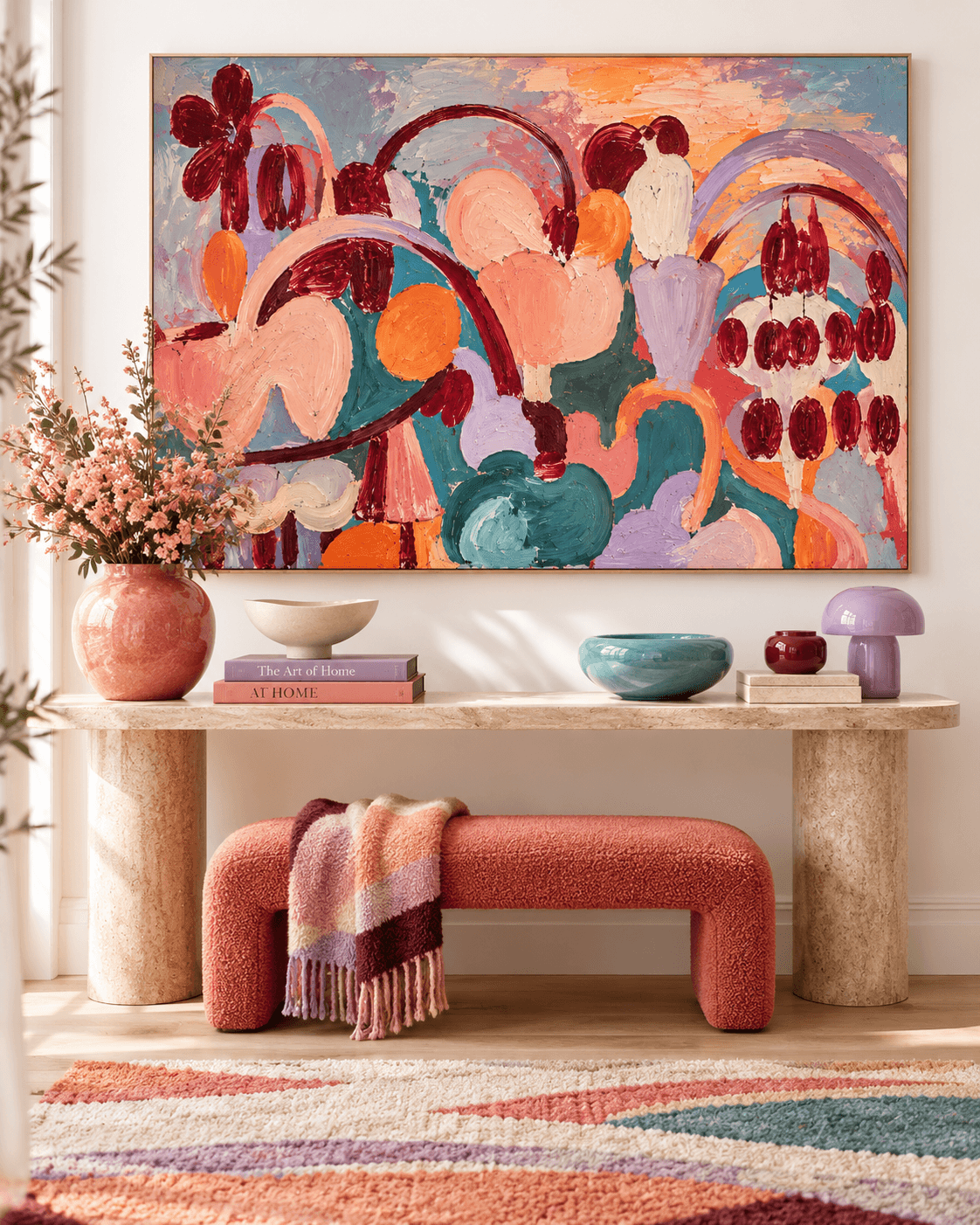 Modern Abstract Expressionist Art With Expressive Brushstrokes And Rich Texture