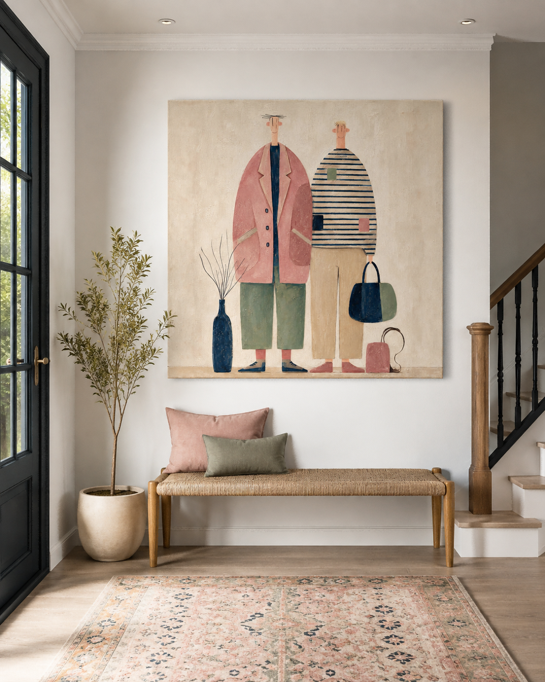 Healing Fairytale Art Modern Vintage Illustration Original Canvas Wall Decor